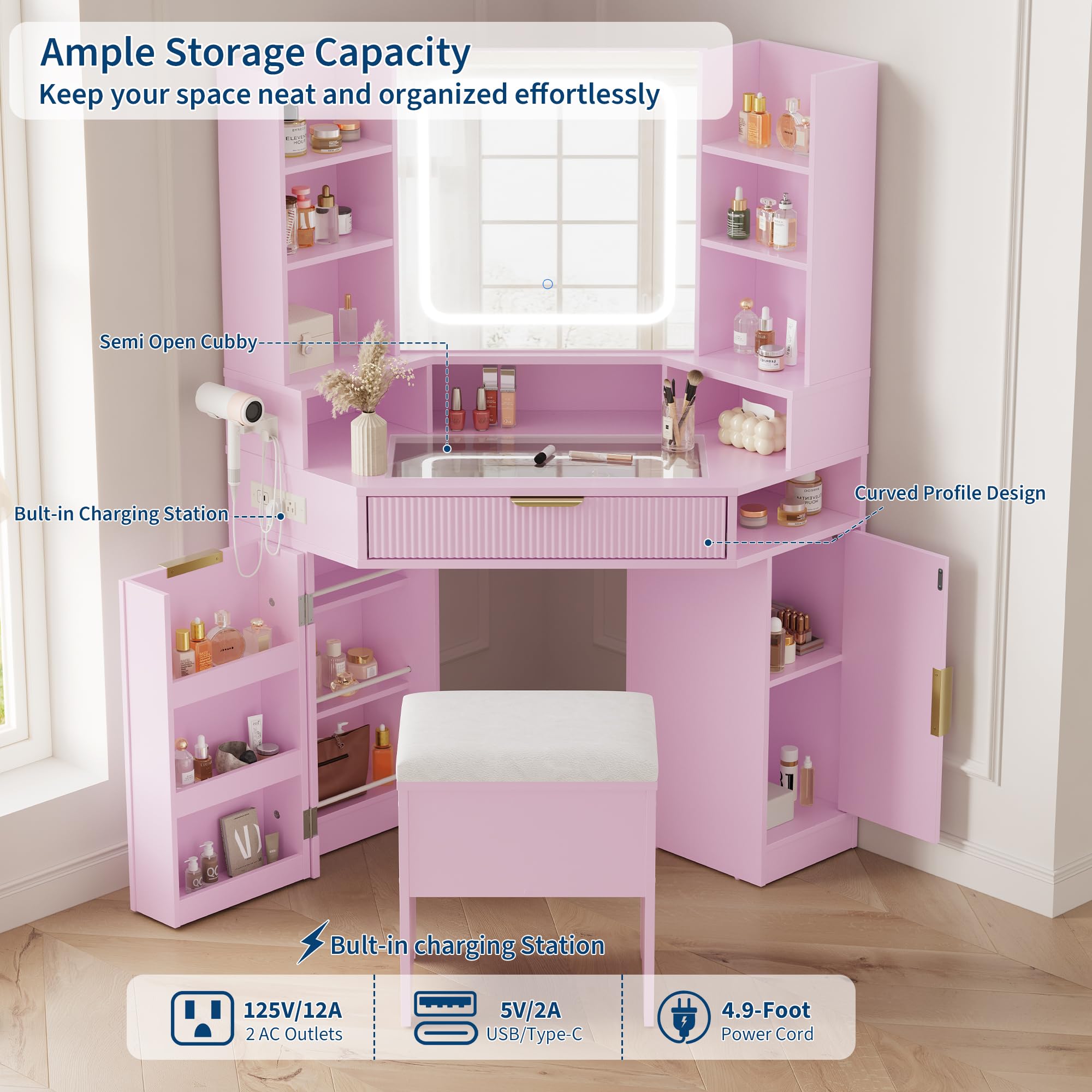 GarveeLife CLJJCXTE1MR0IKC Bedroom-Vanities - View #2