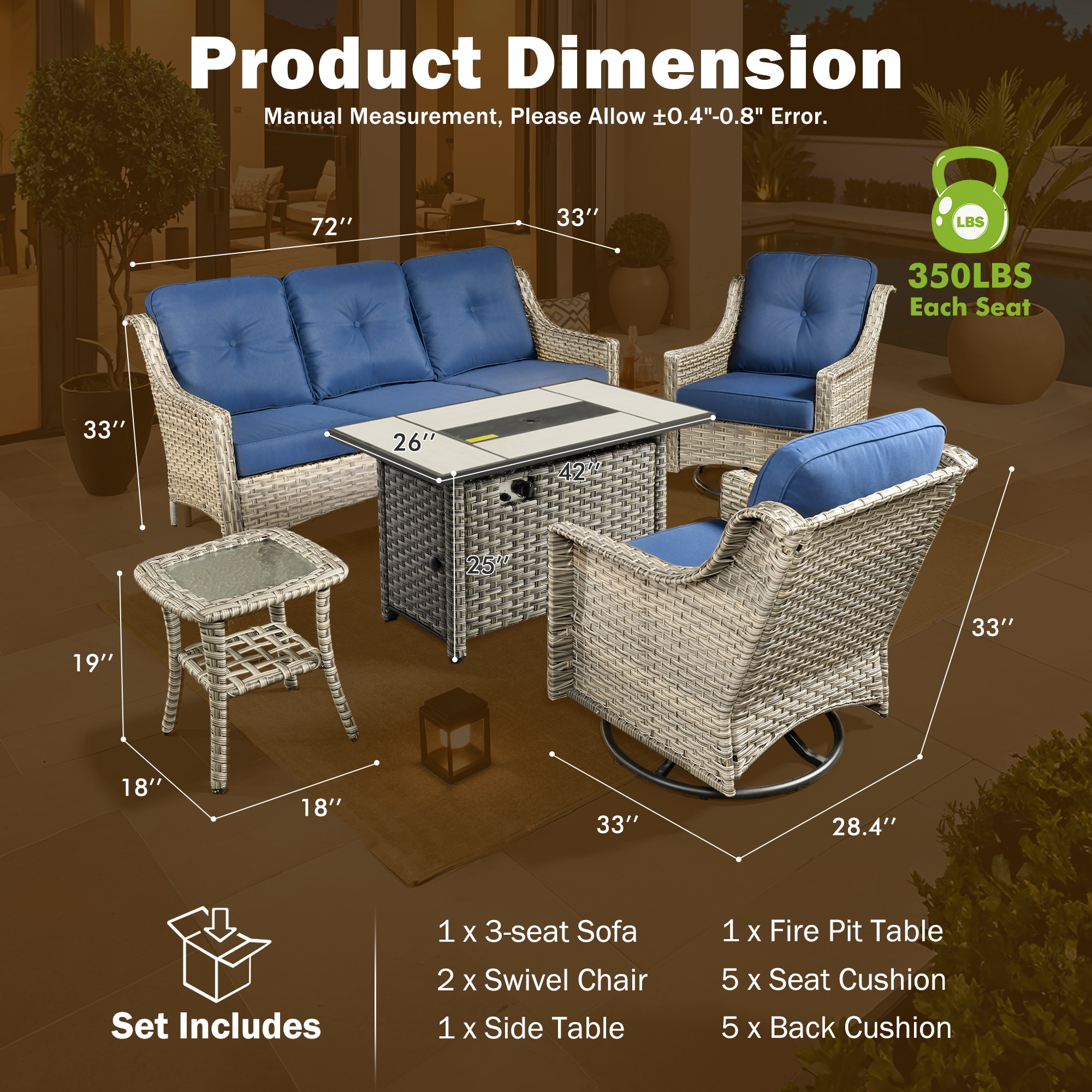 ALTRIGUS 6LCFPYZPAD705 Patio-Conversation-Sets - View #2