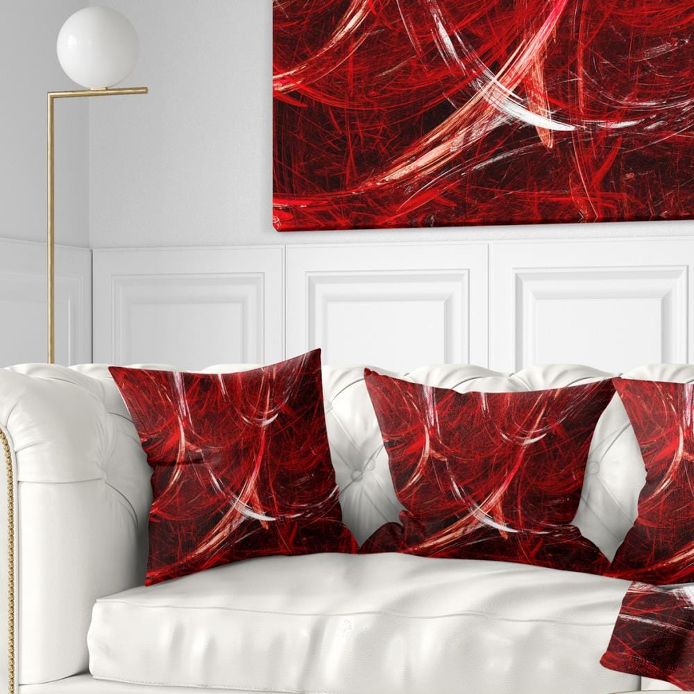 Designart CU7854-16-16 16-in x 16-in Red Square Indoor Decorative Pillow