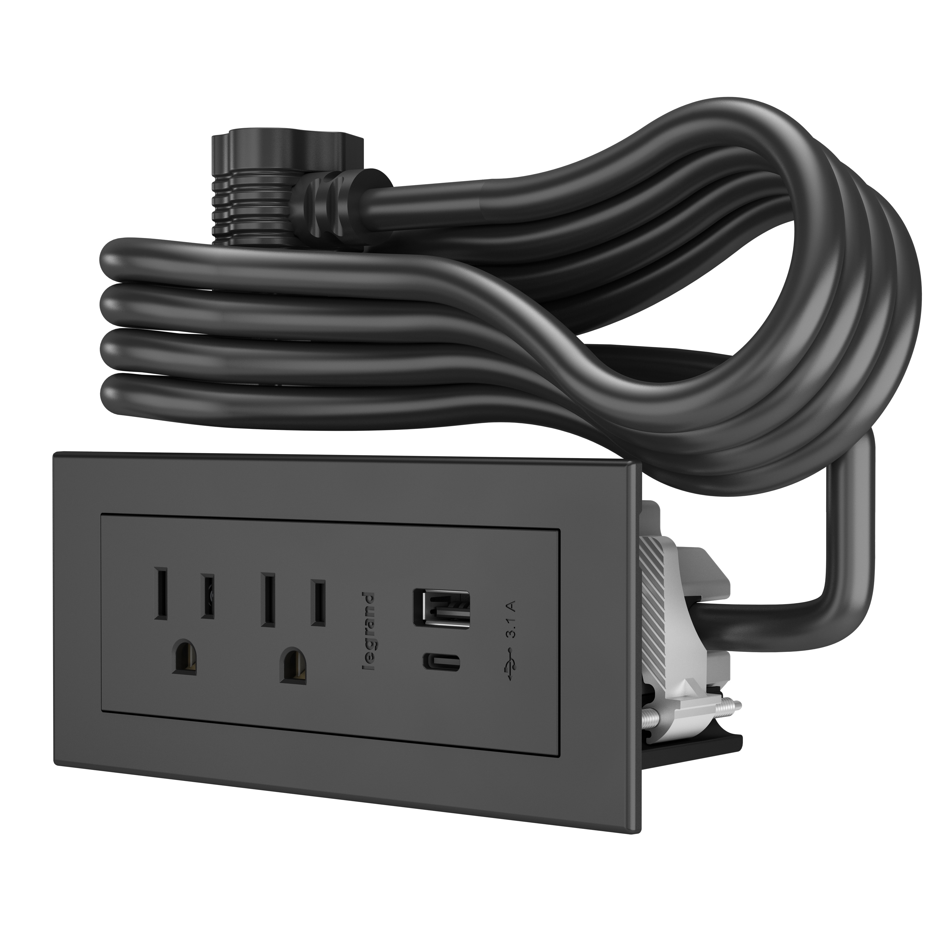 Legrand 2-Outlet 2-USB Ports Indoor Black Power in the Power Strips department at Lowes.com