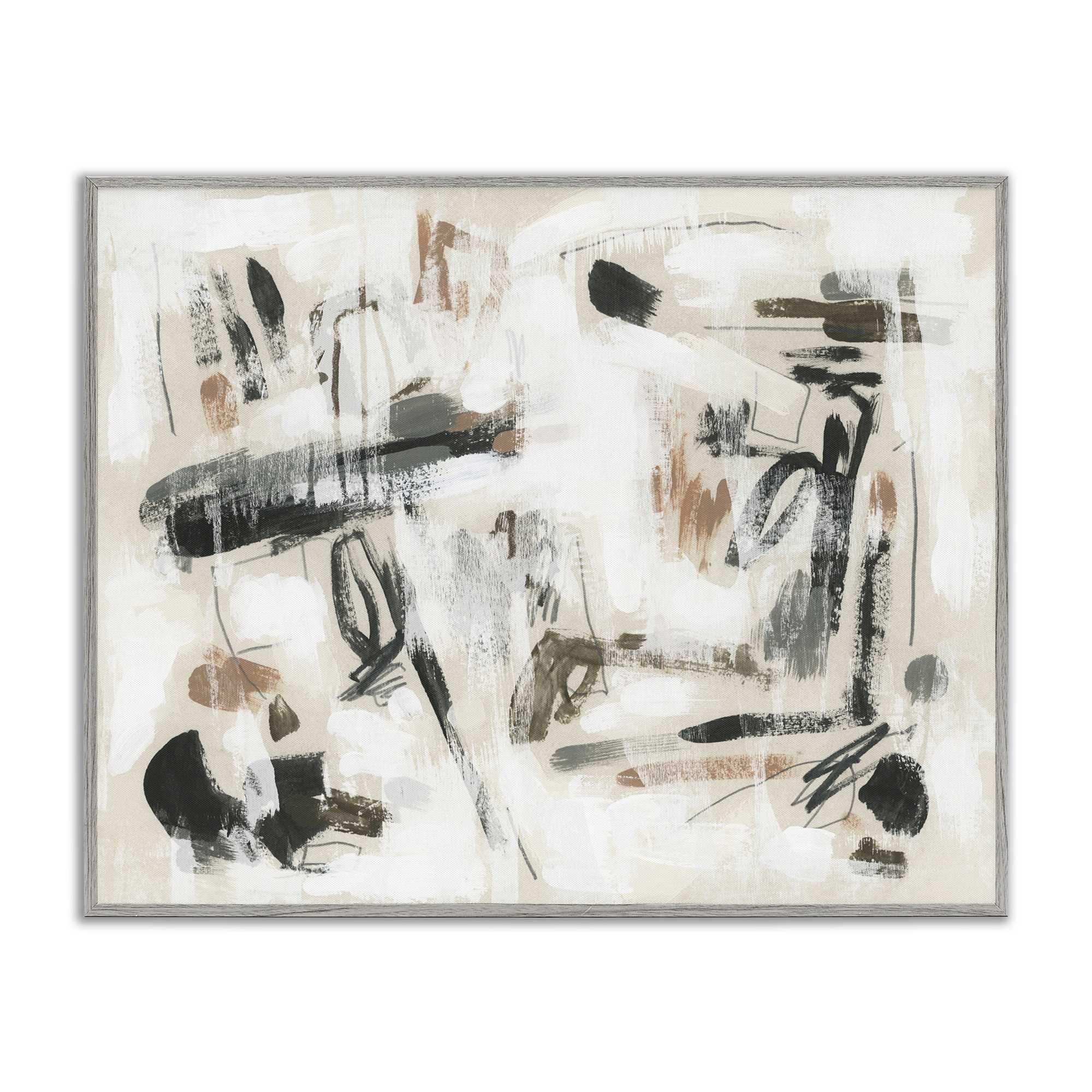 Stupell Industries BS-355-GFF-11X14 Subtle Abstract Brush Strokes Gray Framed Giclee Art By June Erica Vess 14 x 11