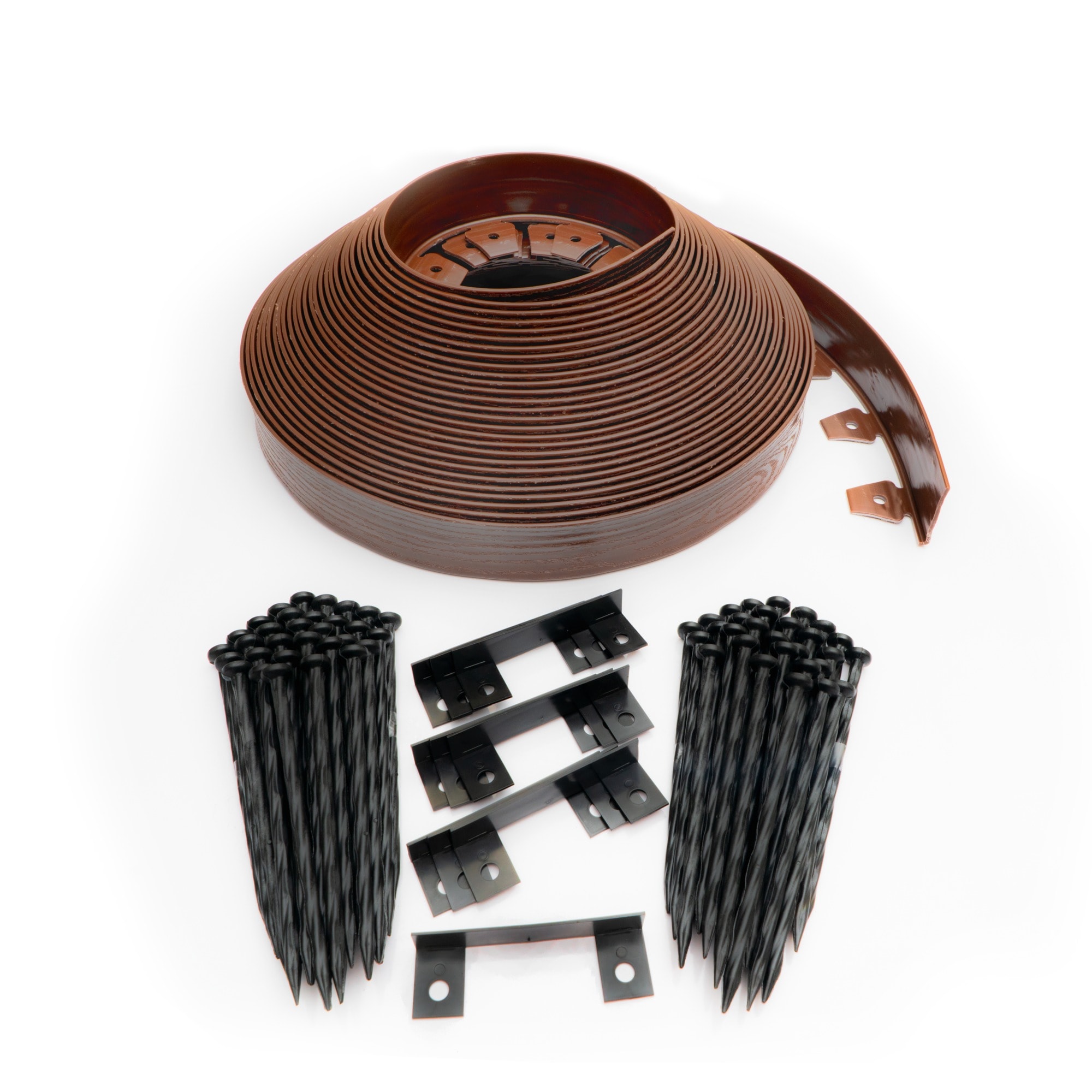 EasyFlex 3220BRP-100C 100-ft x 2.5-in Brown Plastic Landscape Edging Bundle