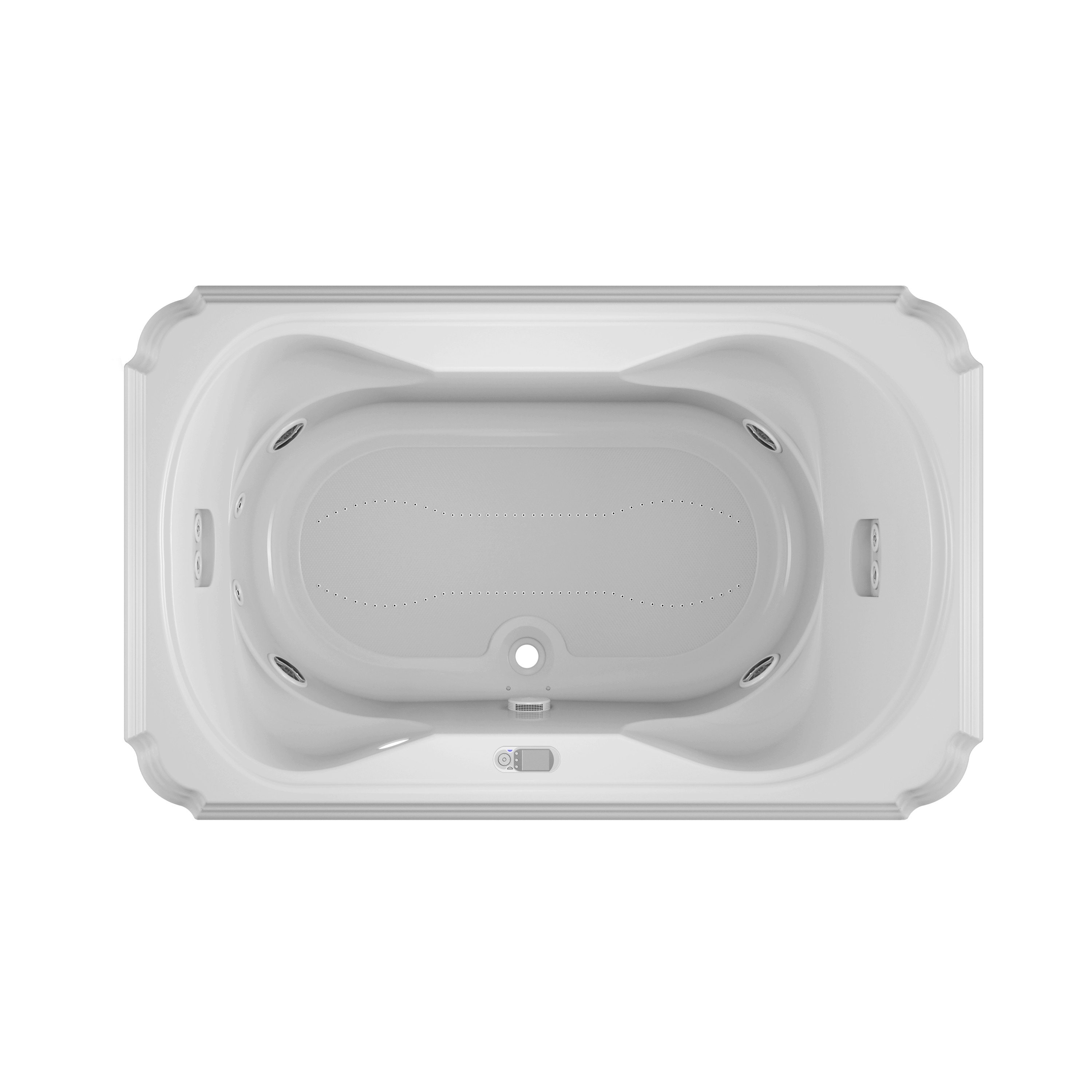 Jacuzzi MS44959 Marineo 42.0-in x 66.0-in White Acrylic Rectangular Drop-in Whirlpool and Air Bath Combination Tub ( Center Drain )