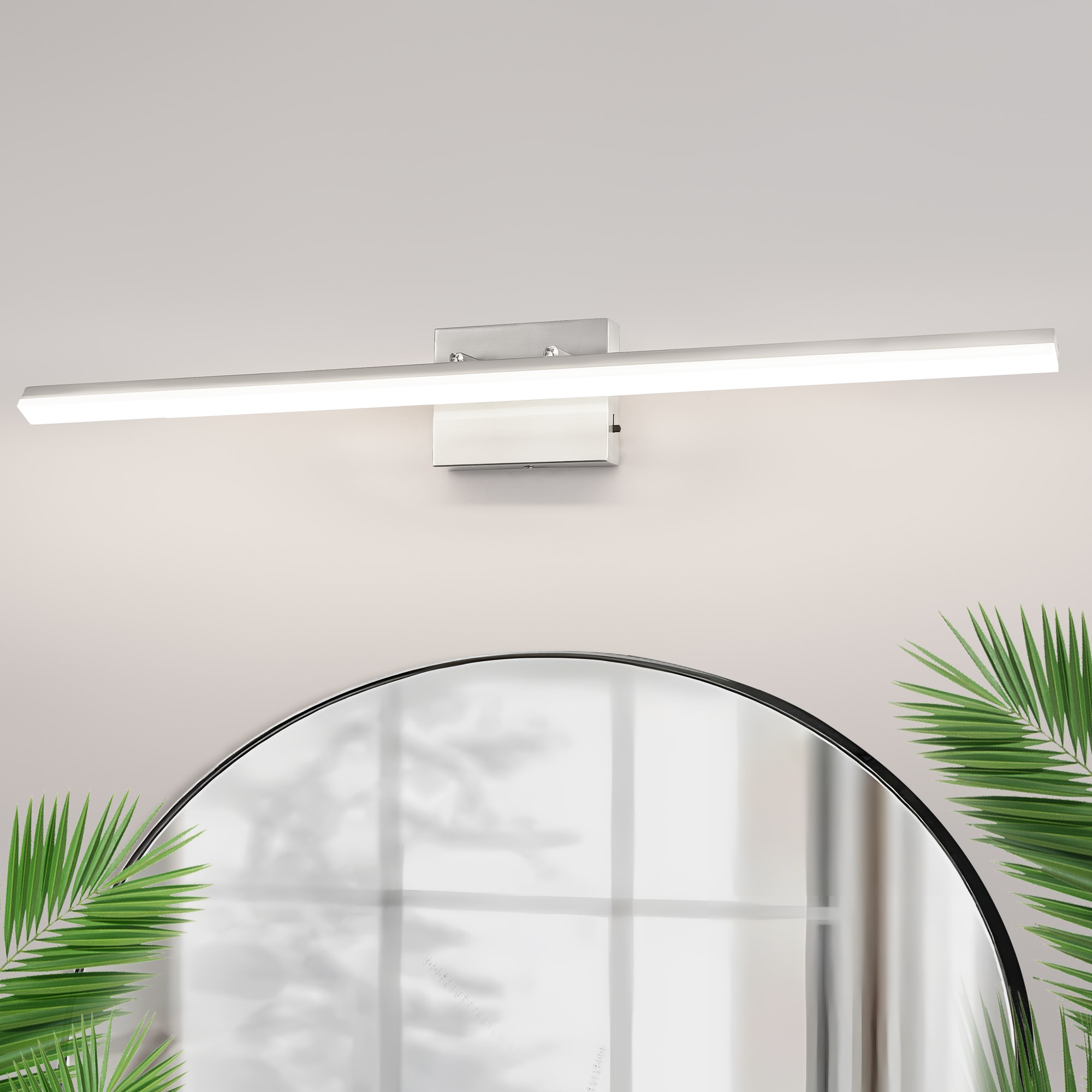 DORESshop 39.4 in Brushed Nickel Vanity Light with 3CCT 3000K 4000K 5000K Dimmable Integrated LED Vanity Light Bar for Large Bathroom Mirror Lighting