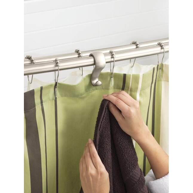 Moen 12 Pack Brushed Nickel Single Shower Curtain Ringss In The Rings Hooks Department At Lowes Com