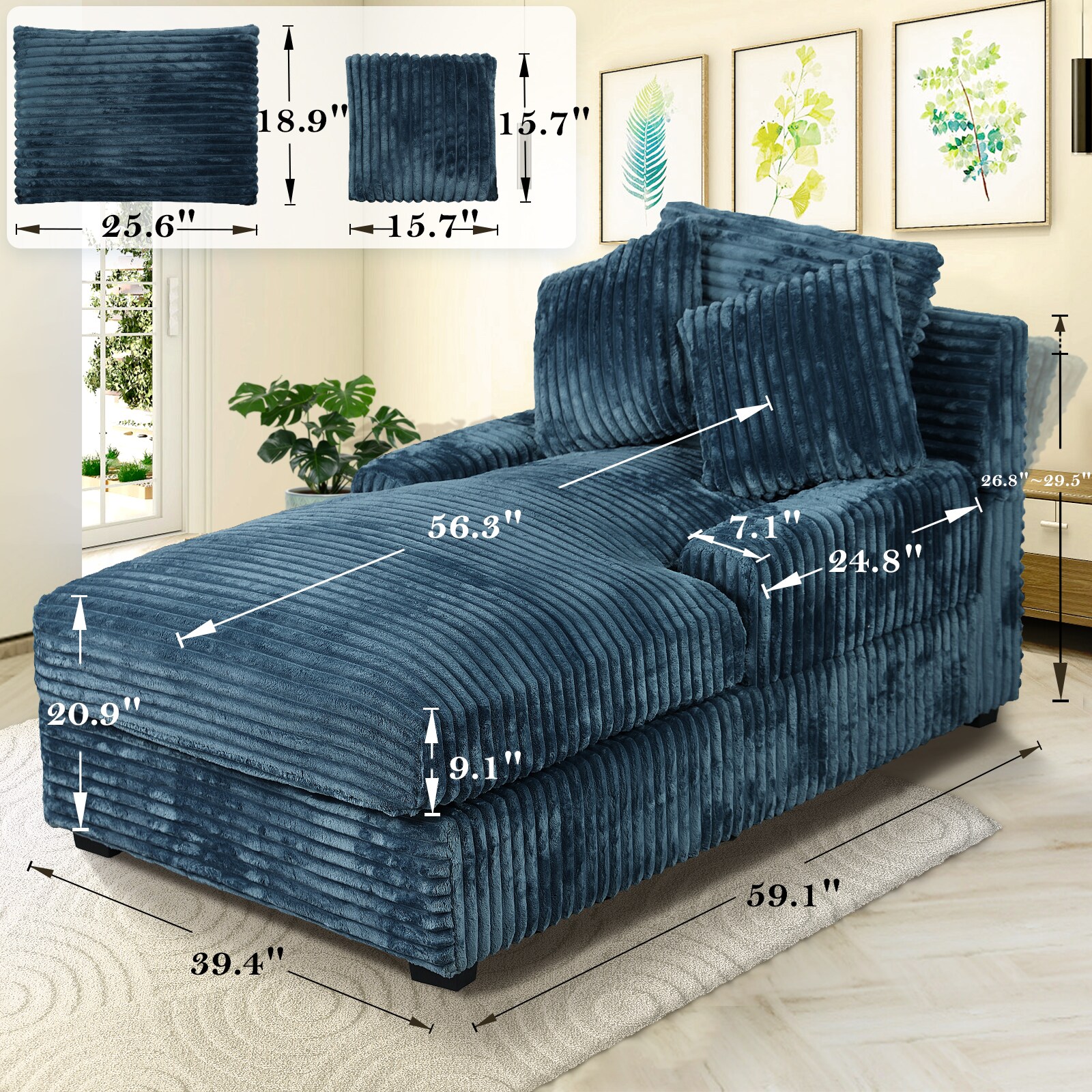 NOBLEMOOD LS-1009BU-1 Chaises-Settees - View #6