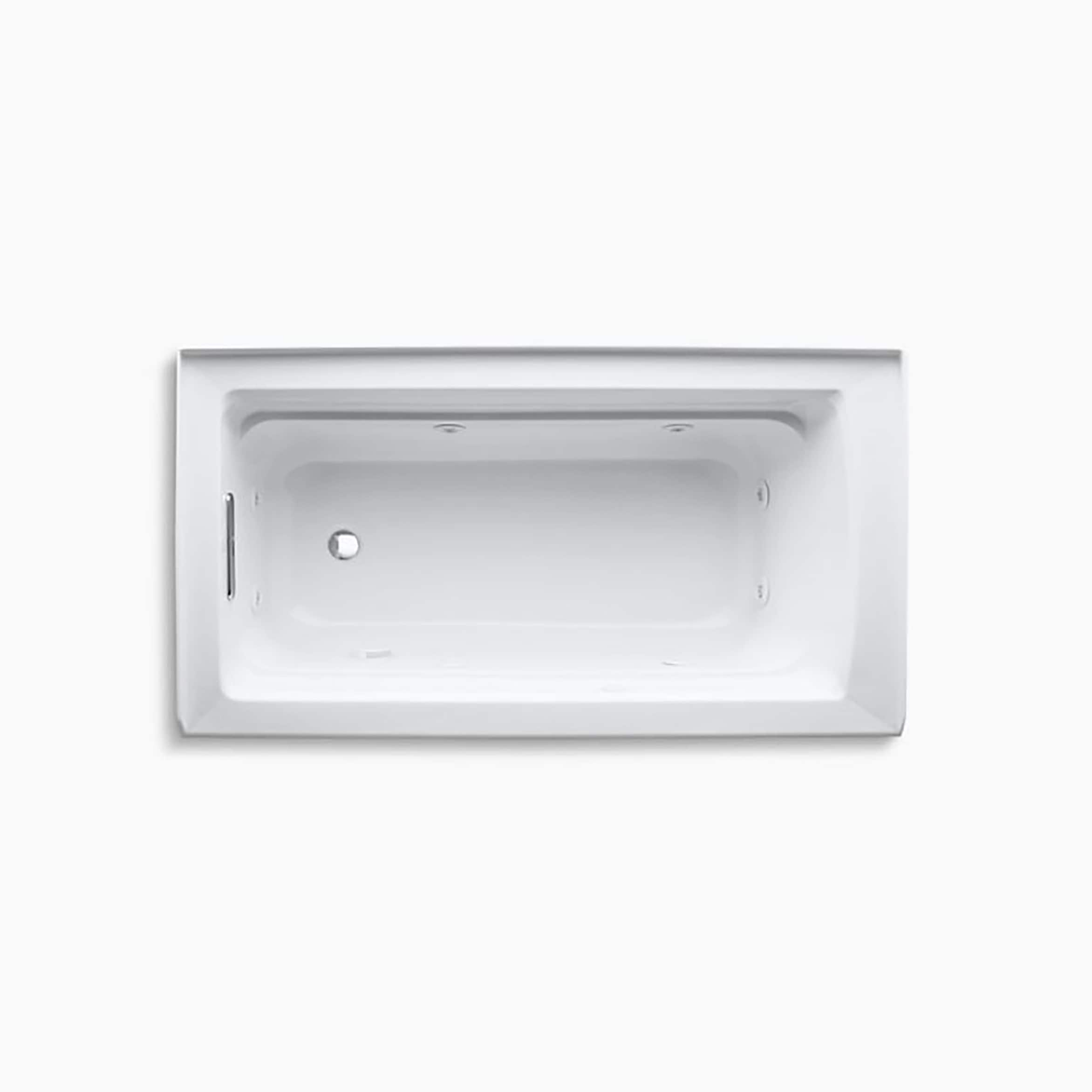 KOHLER Archer 32-in x 60-in Thunder Grey Acrylic Drop-In Whirlpool Tub ...