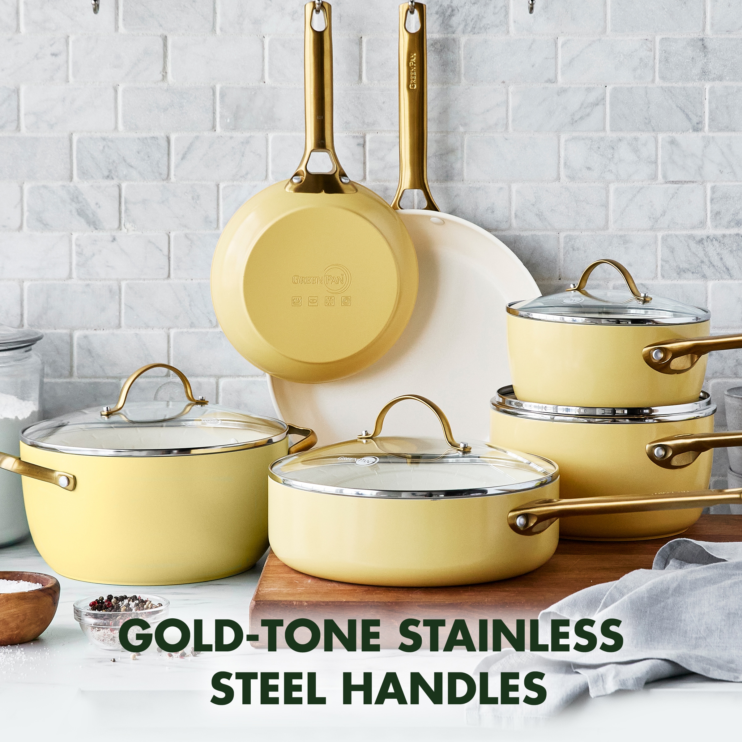 Greenpan 14-in Ceramic Cookware Set with Lid in the Cooking Pans & Skillets  department at