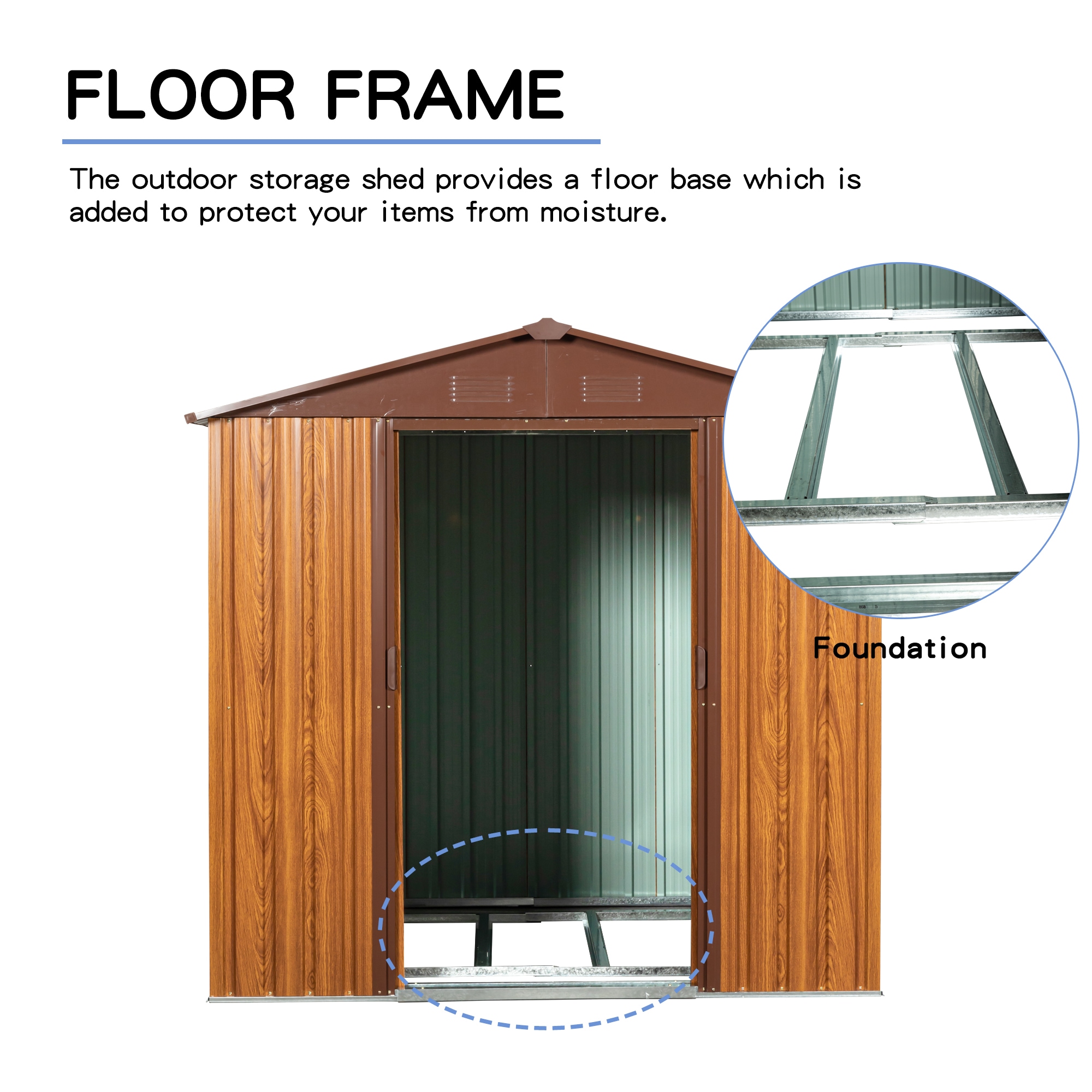 Clihome CL-WC5435BW Metal-Storage-Buildings-Sheds - View #8