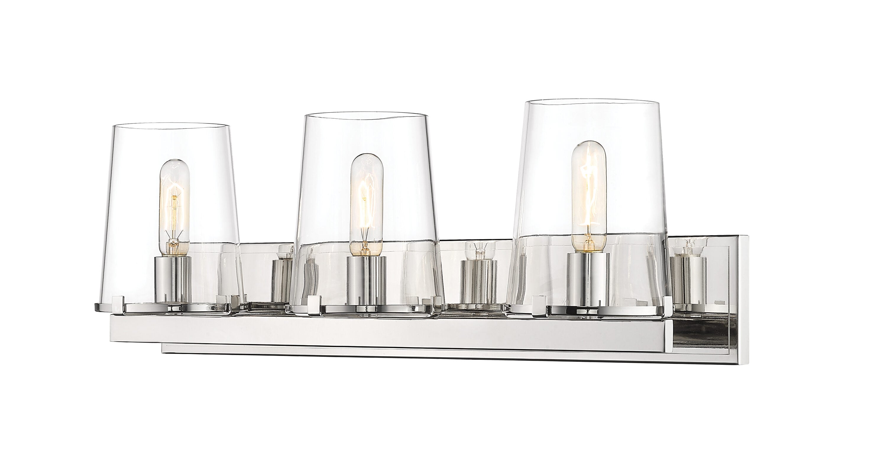 Z-Lite 3032-3V-PN Callista 27.5-in 3 -Light Polished Nickel Transitional Vanity light