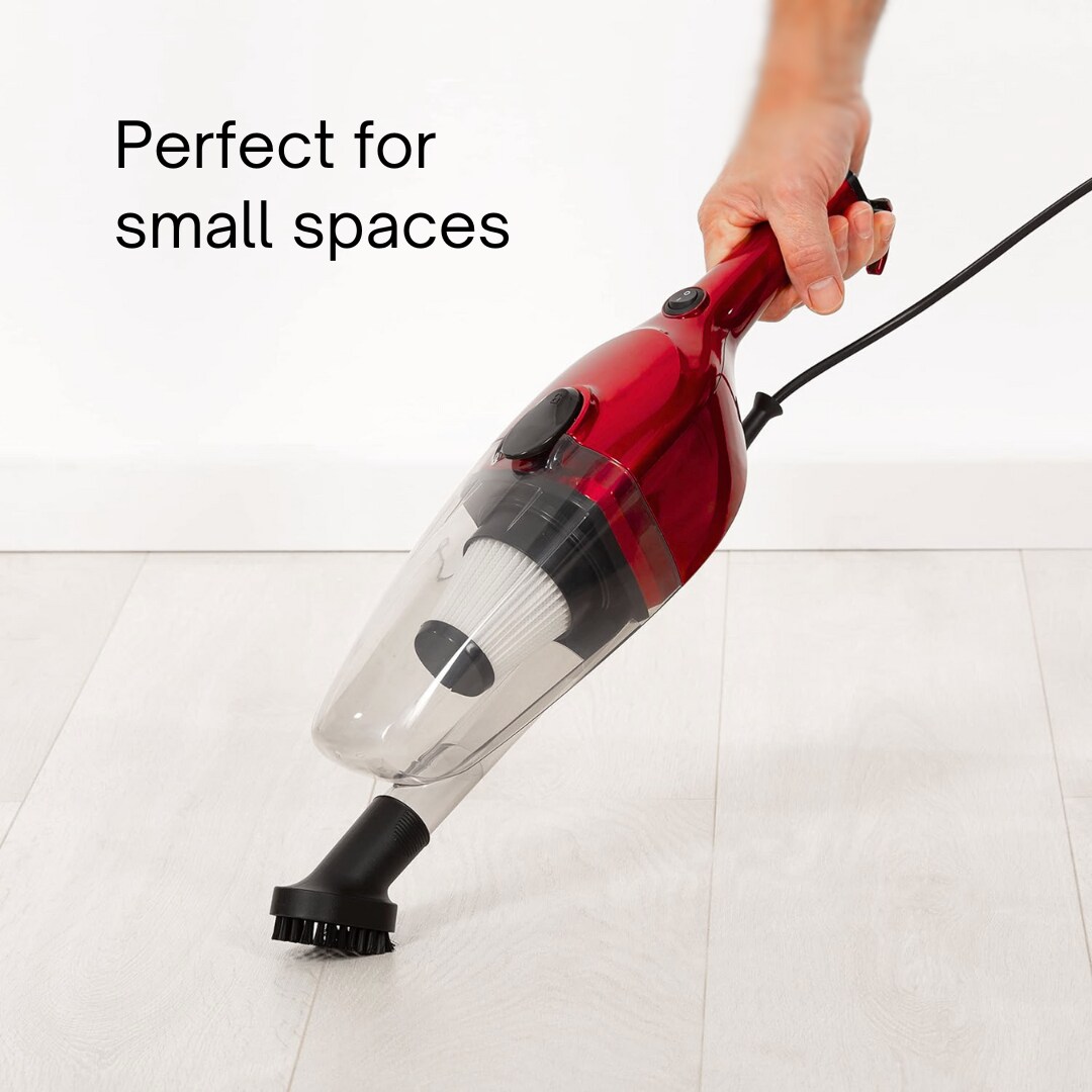 Red 2-in-1 Bagless Upright and Handheld Vacuum Cleaner