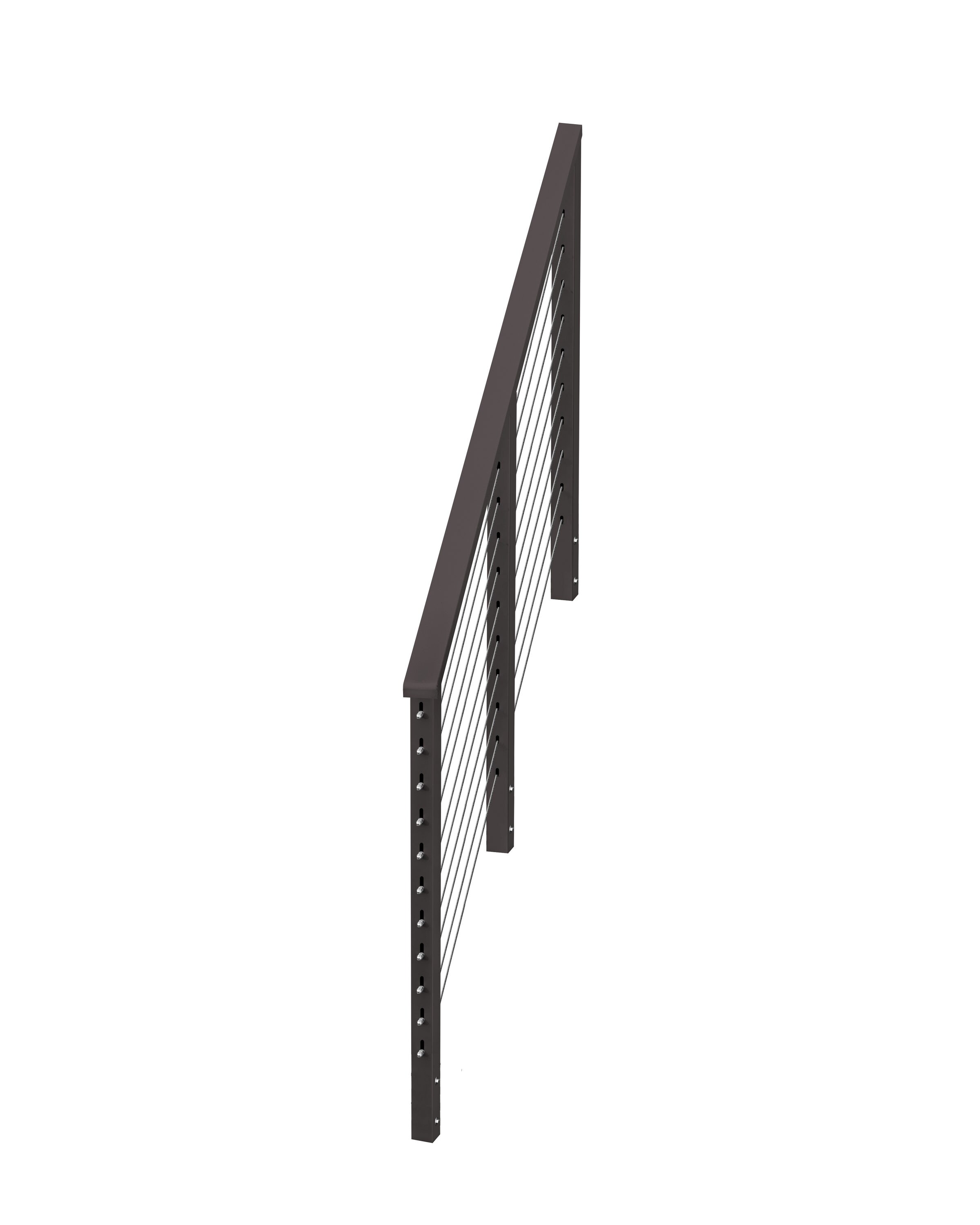 CityPost Stair Face Mount 12-ft x 5in x 42-in Bronze Steel Deck Cable Rail  Kit in the Deck Railing Systems department at