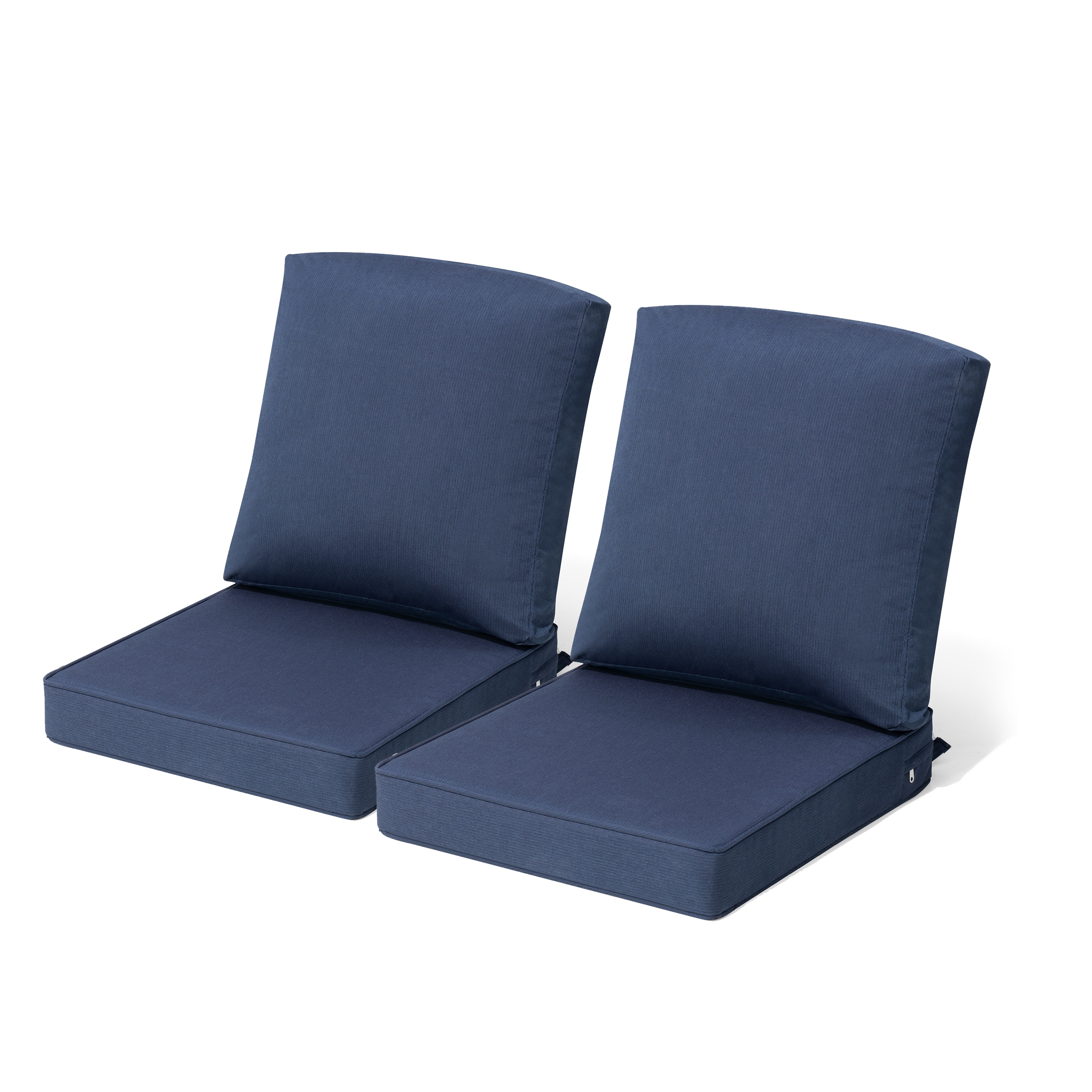 Pellebant 22-in x 21-in 2 -Piece Navy Blue Patio chair cushion