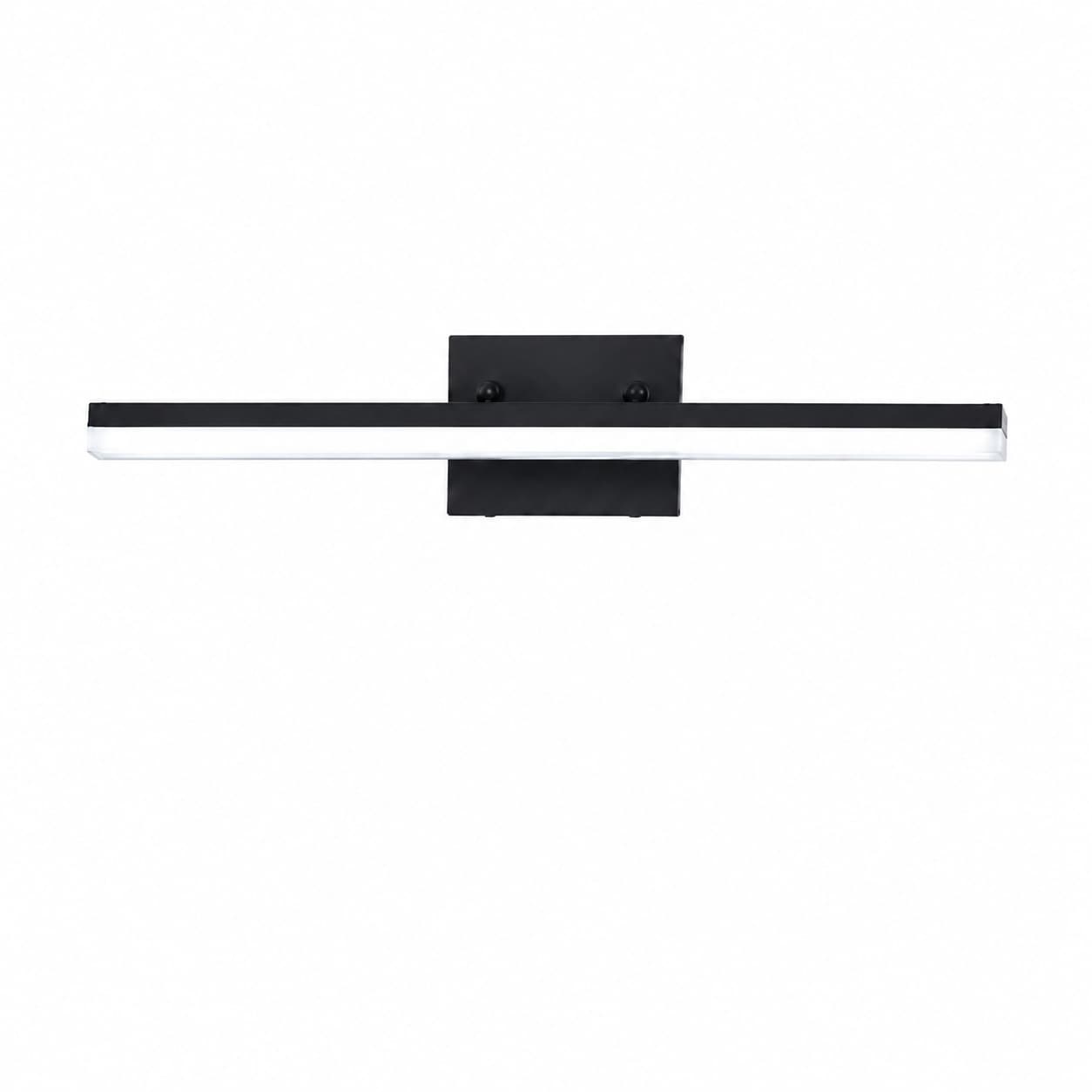 Aoibox  24 in black dimmable integrated LED vanity light bar with cold white 5000K bathroom fixture
