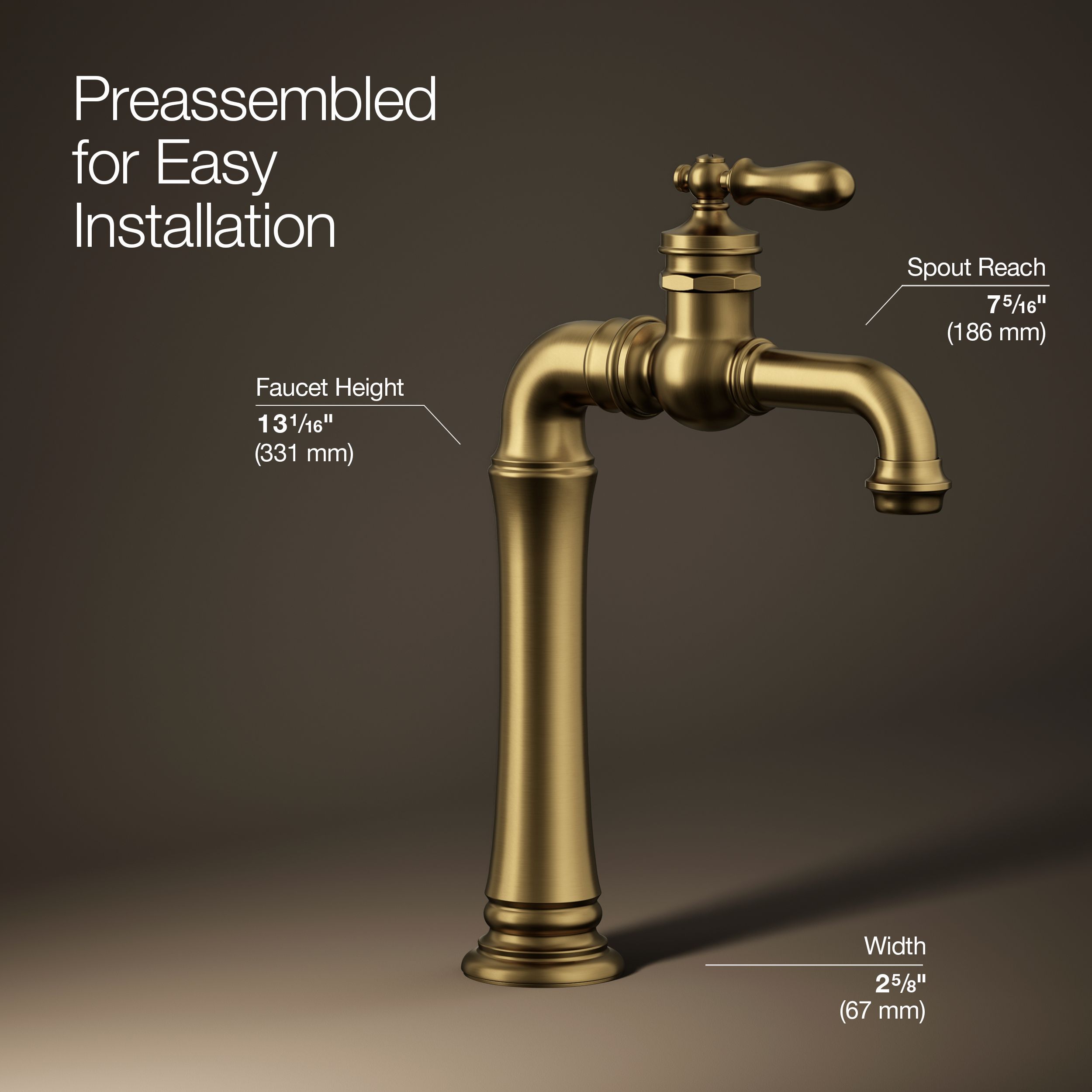 KOHLER K-72763-9M-2MB Lavatory-Faucets - View #3