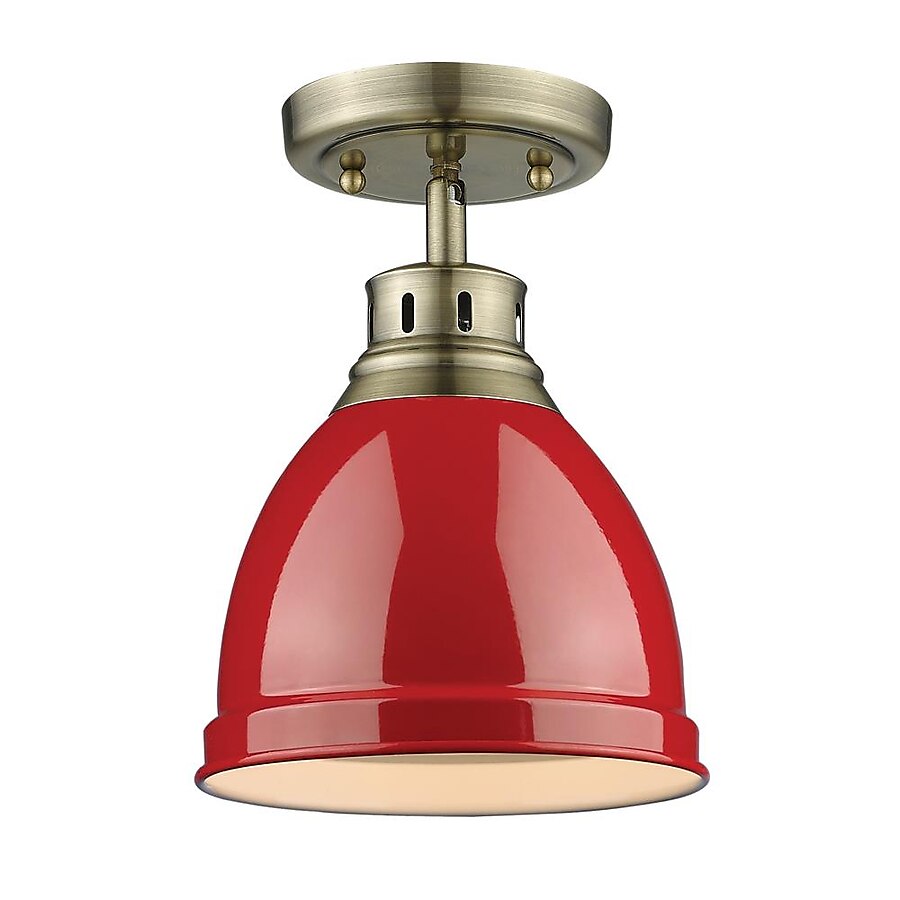 Golden Lighting Duncan 8.88-in Chrome Transitional Incandescent Flush Mount Light Golden Lighting Duncan 8.88-in Chrome Transitional Incandescent Flush Mount Light