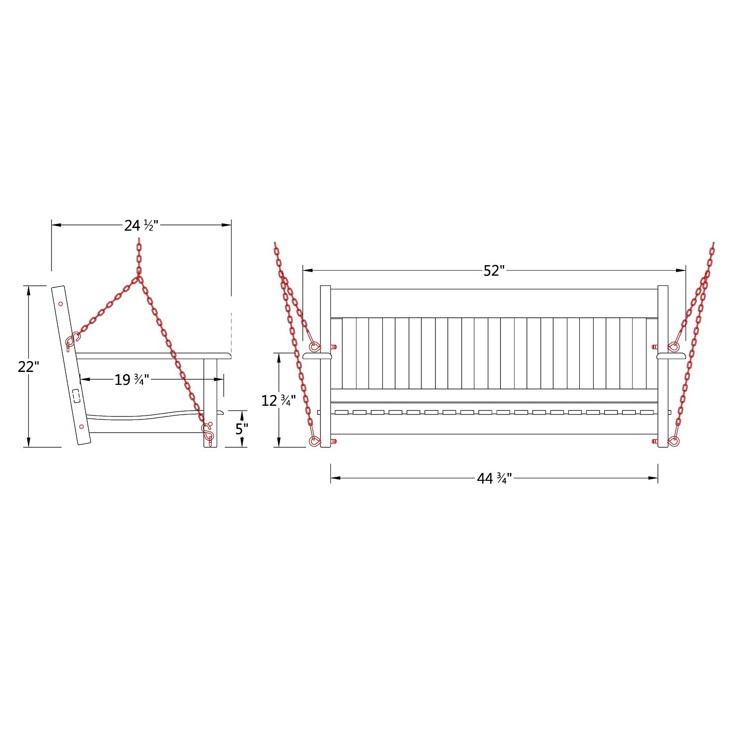 Cambridge Casual 130228-HW-BK-XX-XX Swing-Gliders - View #12