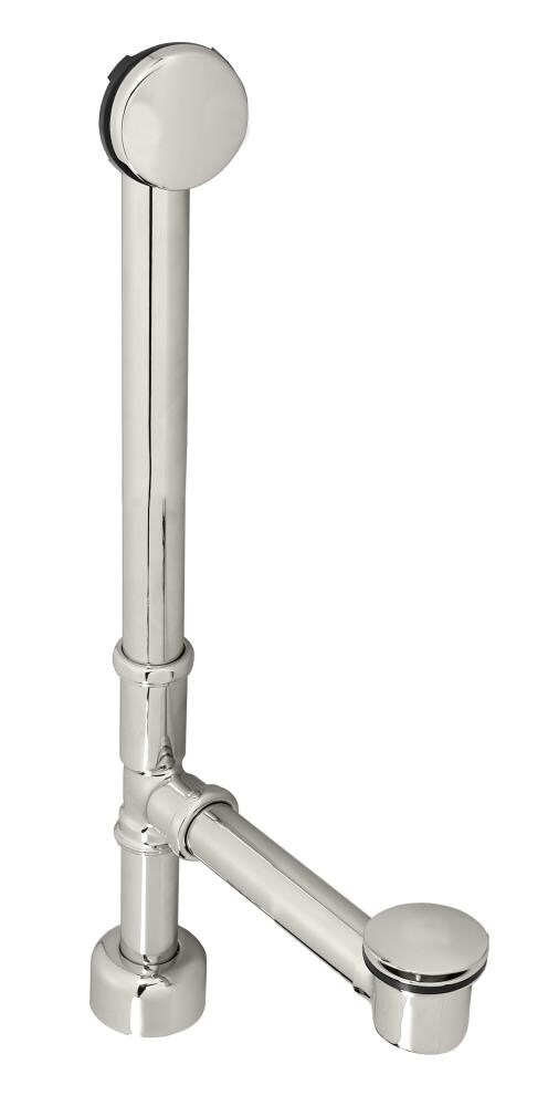 WESTBRASS D3251HK-05 Bath Waste and Overflow All Exposed European Illusionary Tip-toe, 14" Make-up, 17 Ga. Brass In Polished Nickel