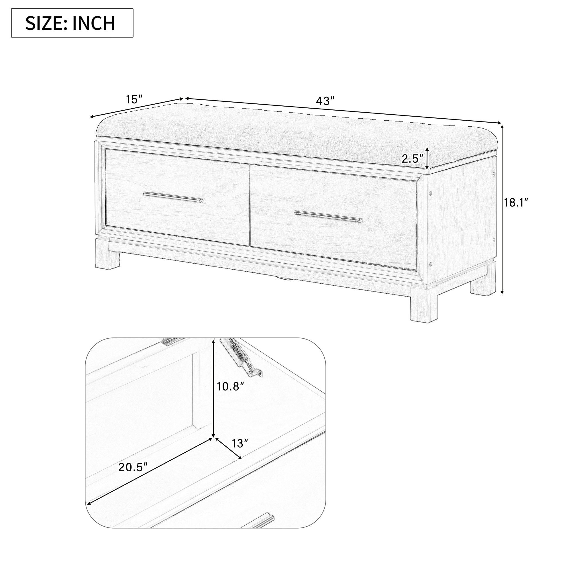 ModernLuxe N715P233804K bench - View #3