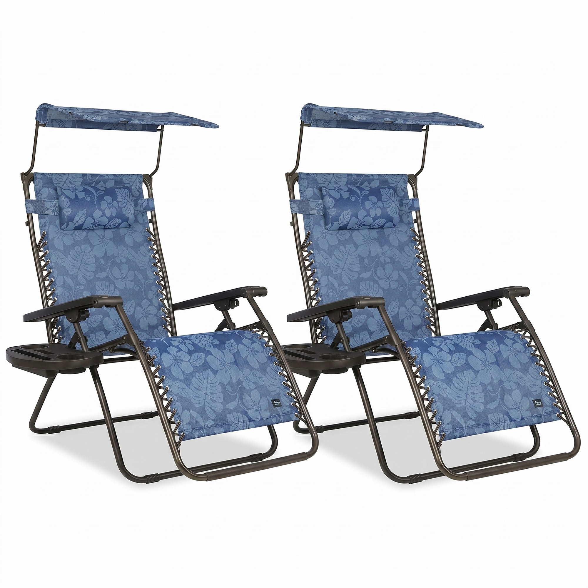 Bliss Hammocks Folding Beach Chair Backpack Recliner with Canopy