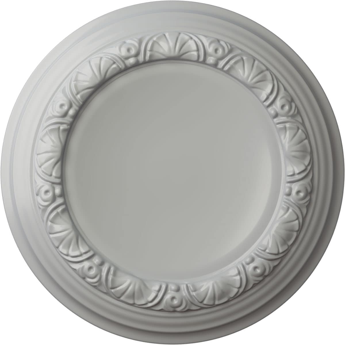 Ekena Millwork CM12CAFRF Carlsbad 12.5-in W x 12.5-in L Painted Frost Polyurethane Whole Ceiling Medallion