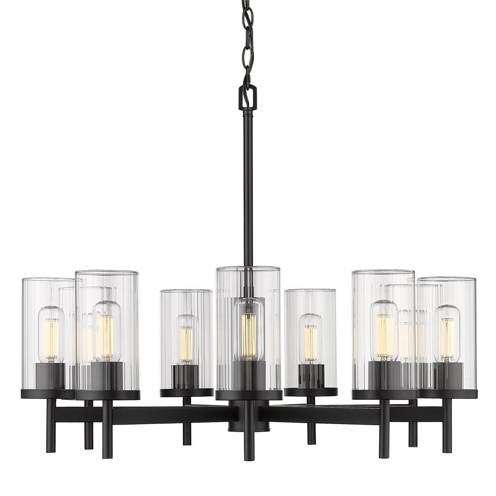 Golden Lighting 7011-9 BLK-CLR b090015 - View #2