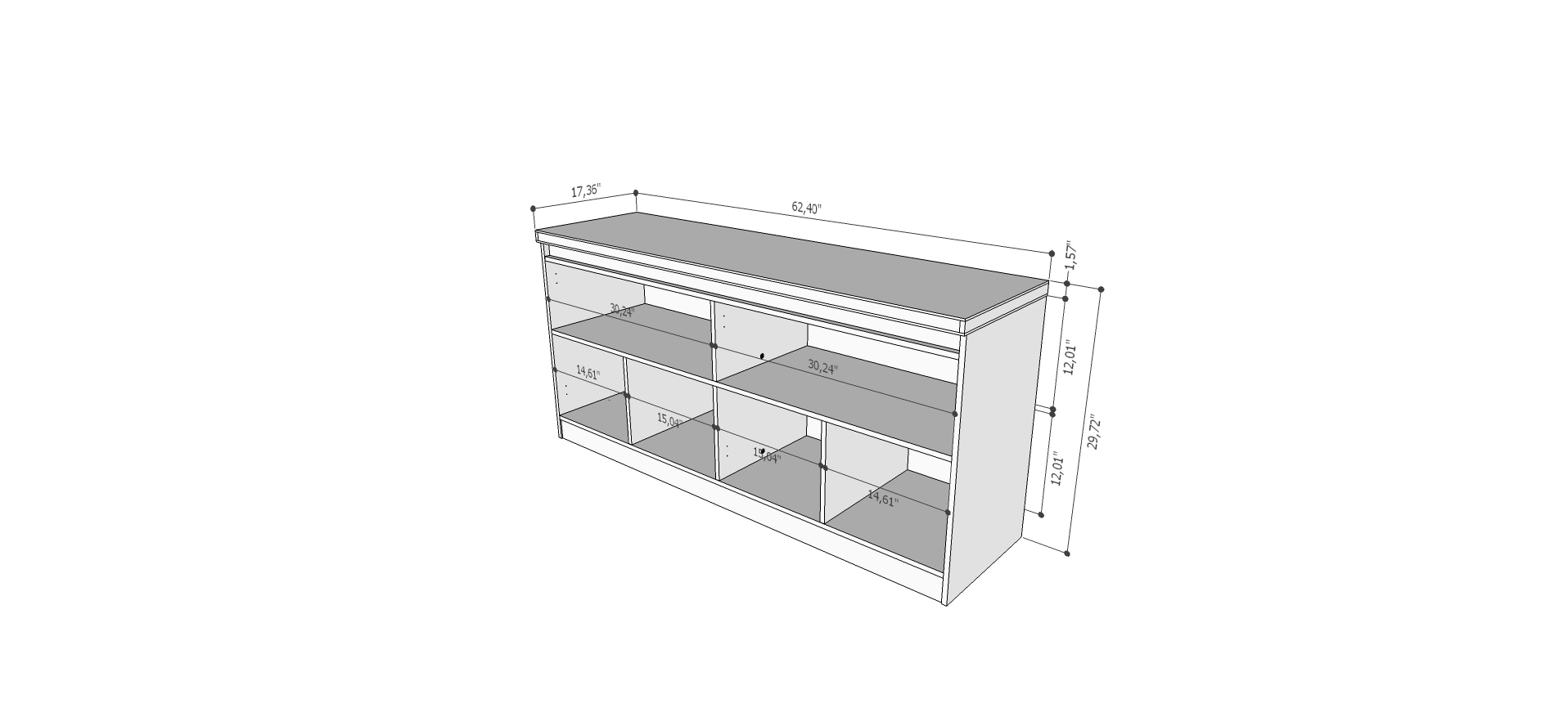 Manhattan Comfort 100653 Dining-Kitchen-Storarge - View #3
