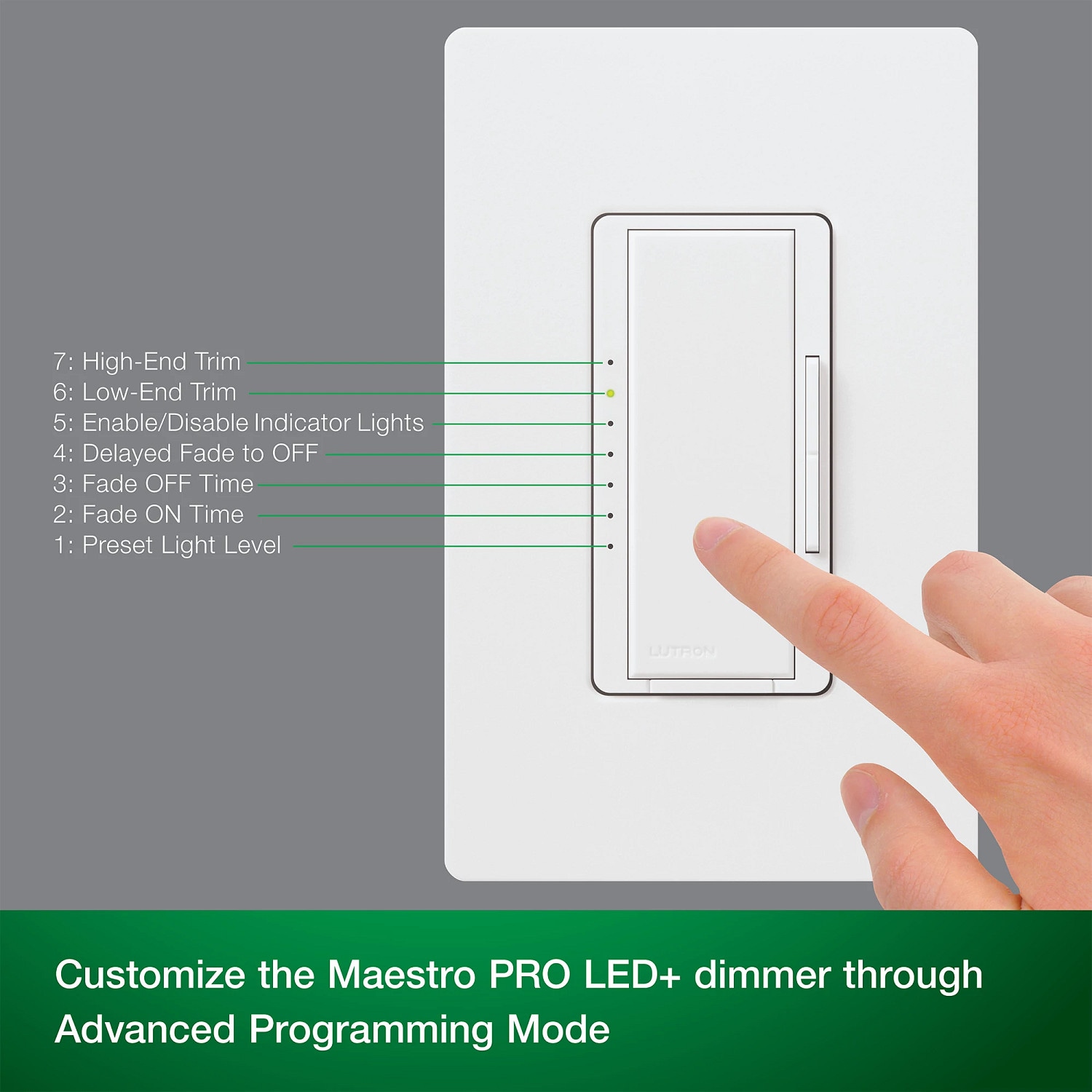 Lutron Maestro PRO Multi-location LED Elv Rocker Light Dimmer, Hot in ...