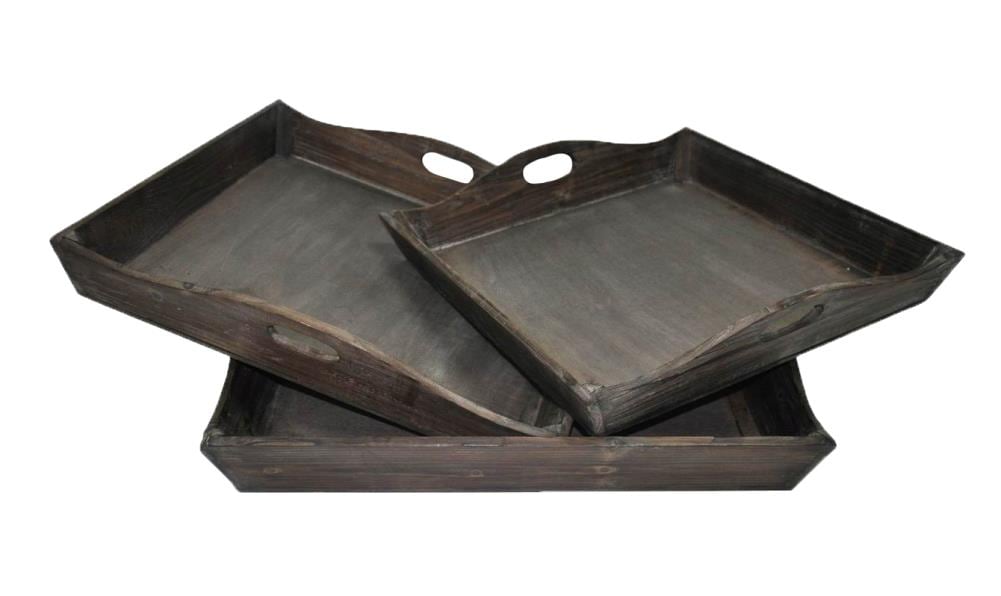 Cheung's FP-3230-3 23.5-in x 24.25-in Brown Square Serving Tray