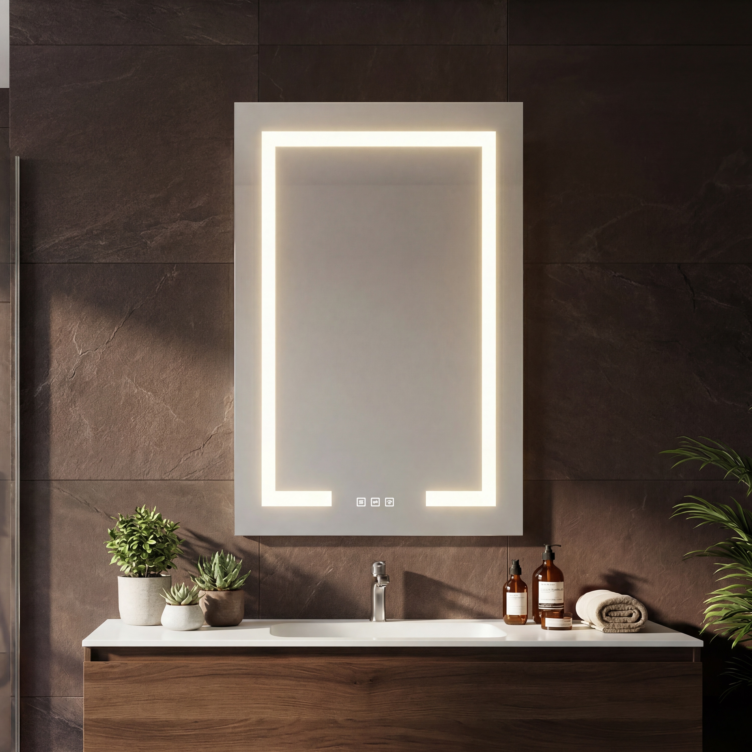 CASAINC 24 x 36 Inch Led Medicine Cabinet Mirrors Lighted LED Fog Free Surface/Recessed Mount Rectangle Soft Close