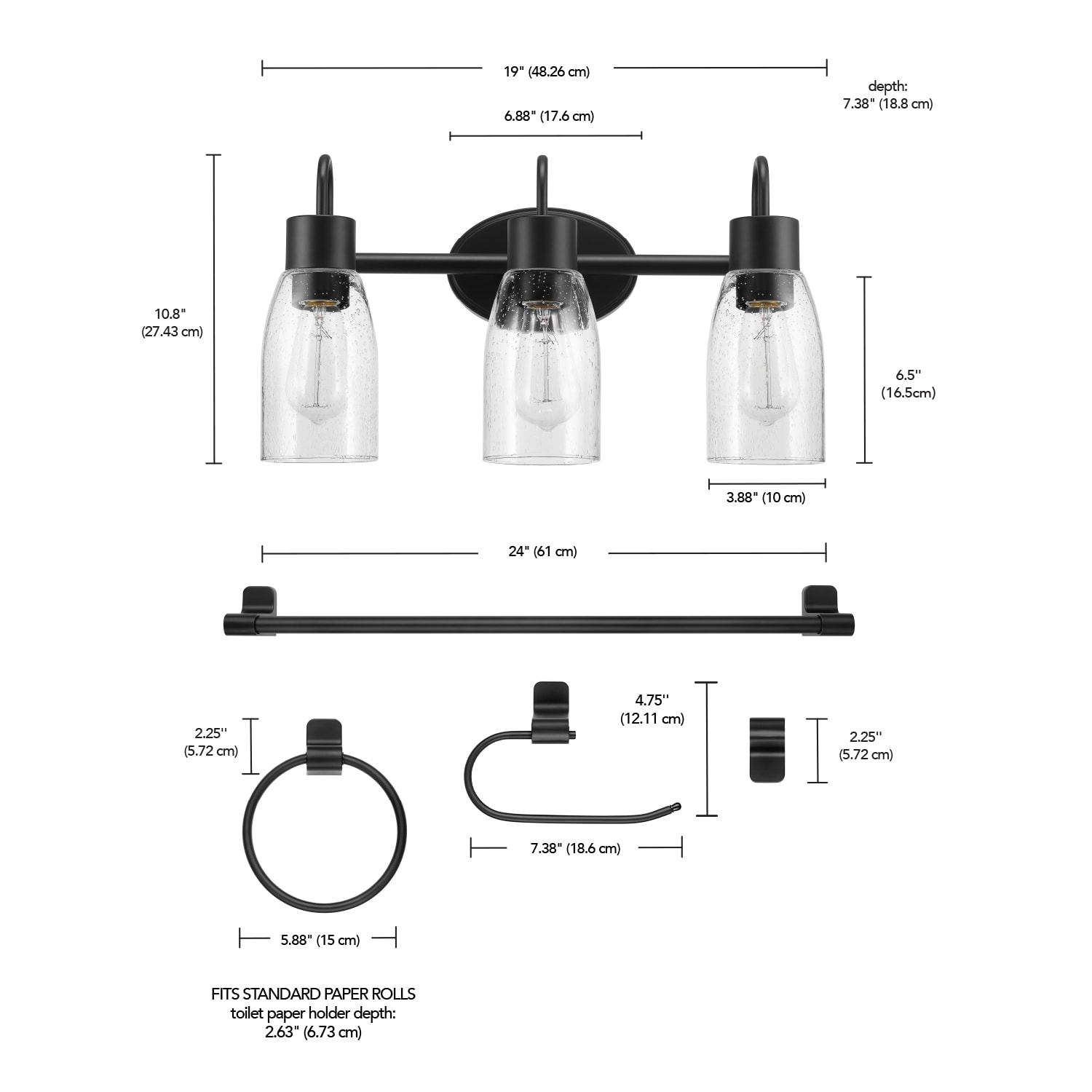 Globe Electric 91009796 Decorative-Bath-Hardware-Kits - View #7
