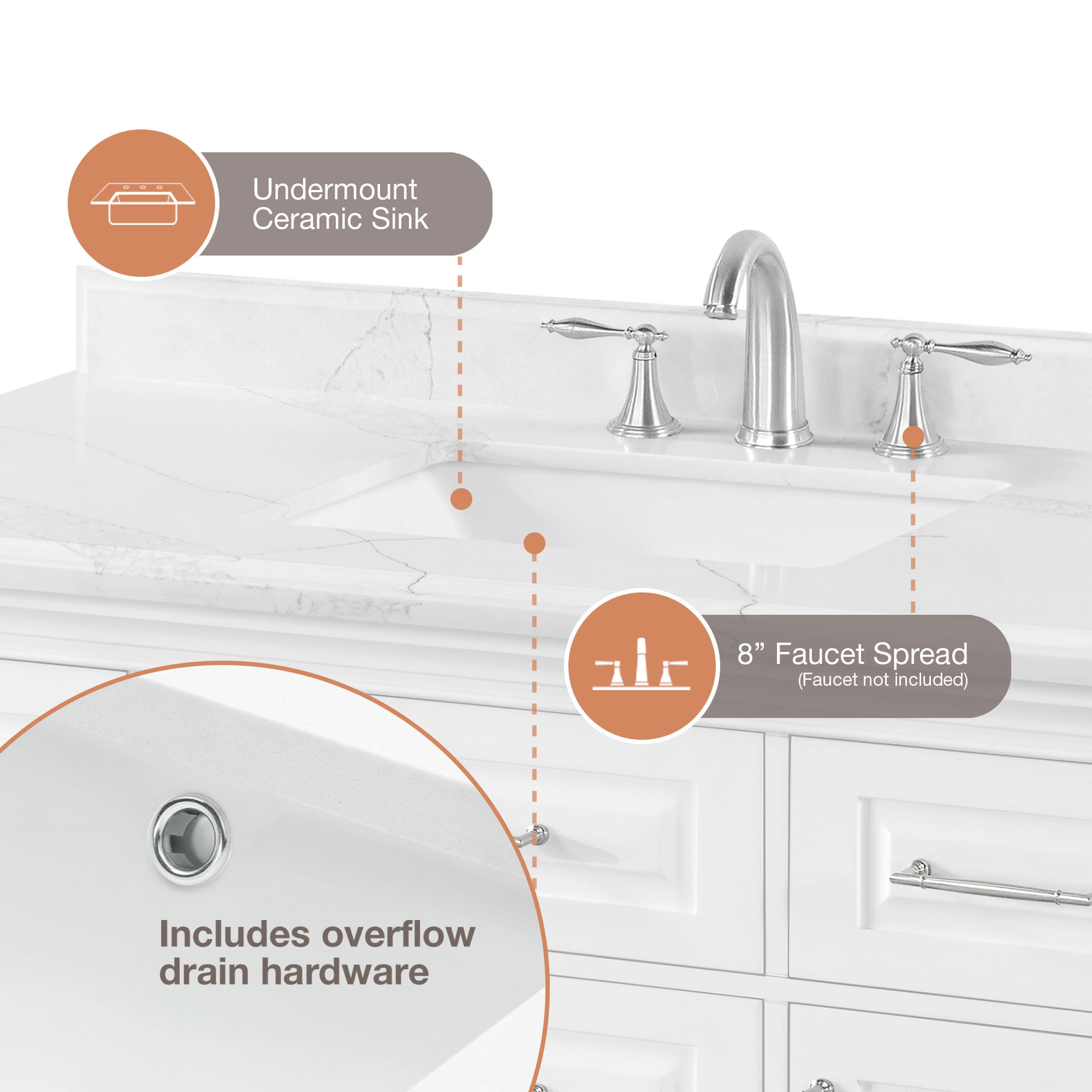 allen + roth RUTHERFURD 48W Bath-Vanity-Combo - View #5