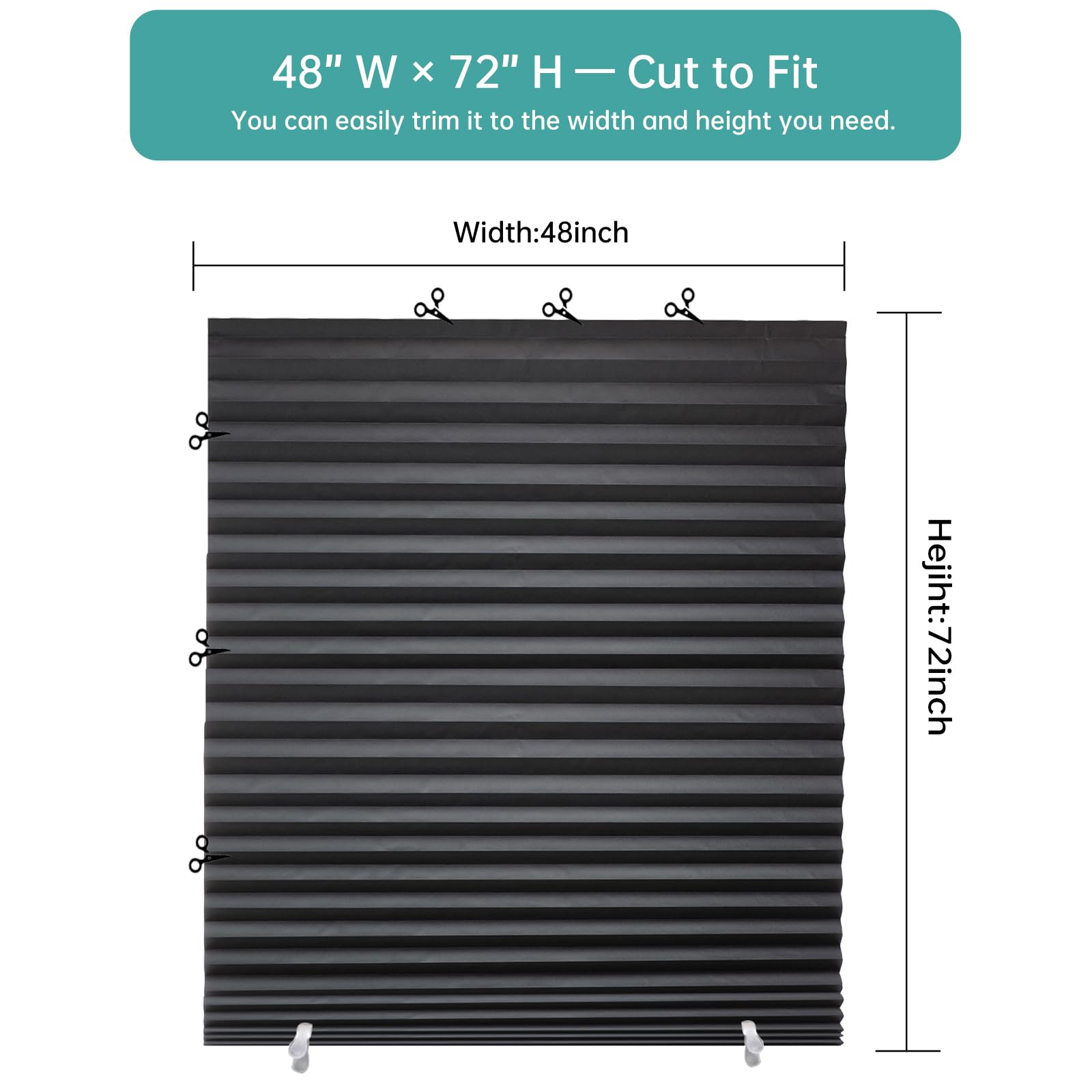 LAIFUCAM 6 Pack Temporary Window Shades Pleated Paper Blinds for Indoor ...