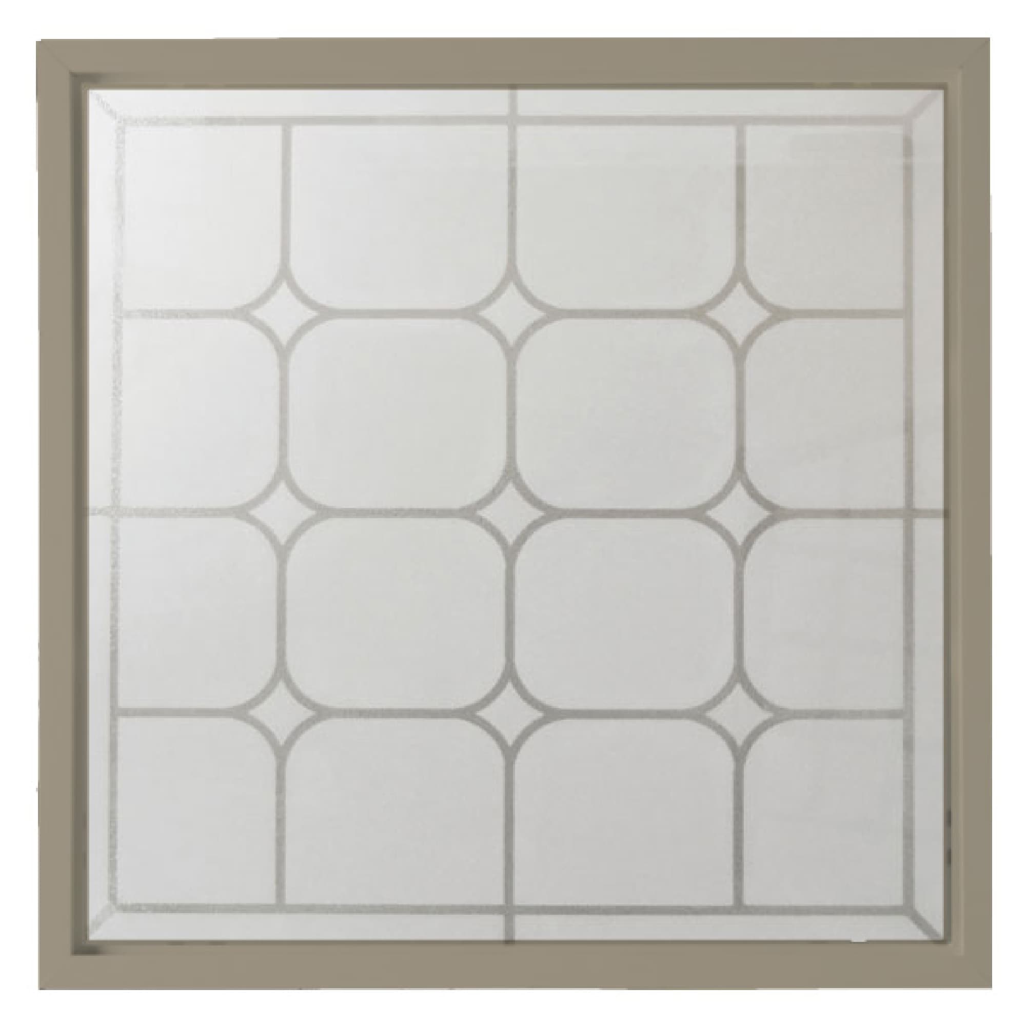 Hy-Lite Olympia Decorative Glass Driftwood Square Picture Window