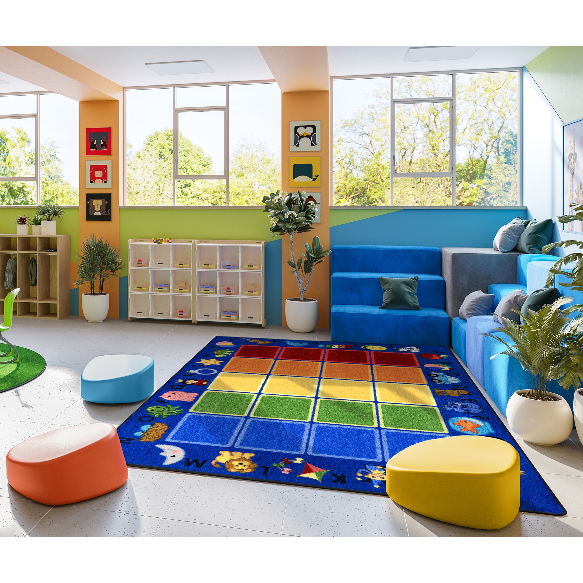 Joy Carpets 2187D-01 Smart Start 8 x 11 (ft) Tufted Nylon Multi Rectangular Indoor Area rug