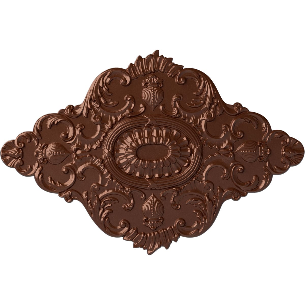 Ekena Millwork CM42X28ASCPS Ashford 28.875-in W x 42.75-in L Painted Copper Penny Polyurethane Whole Ceiling Medallion
