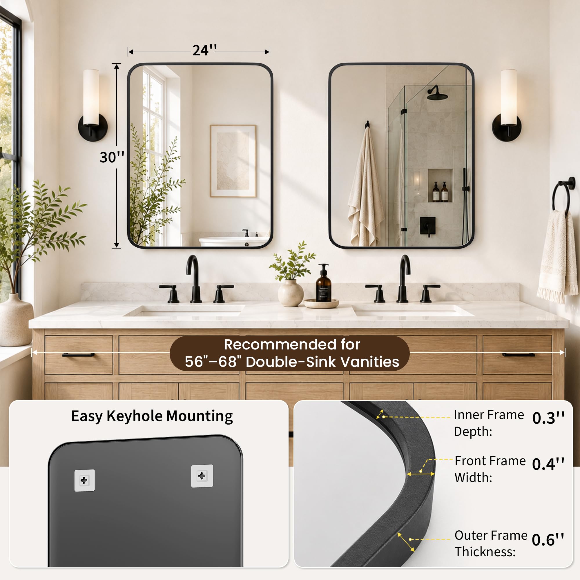 Aoibox LABQ71J1 Decor-Mirrors - View #3