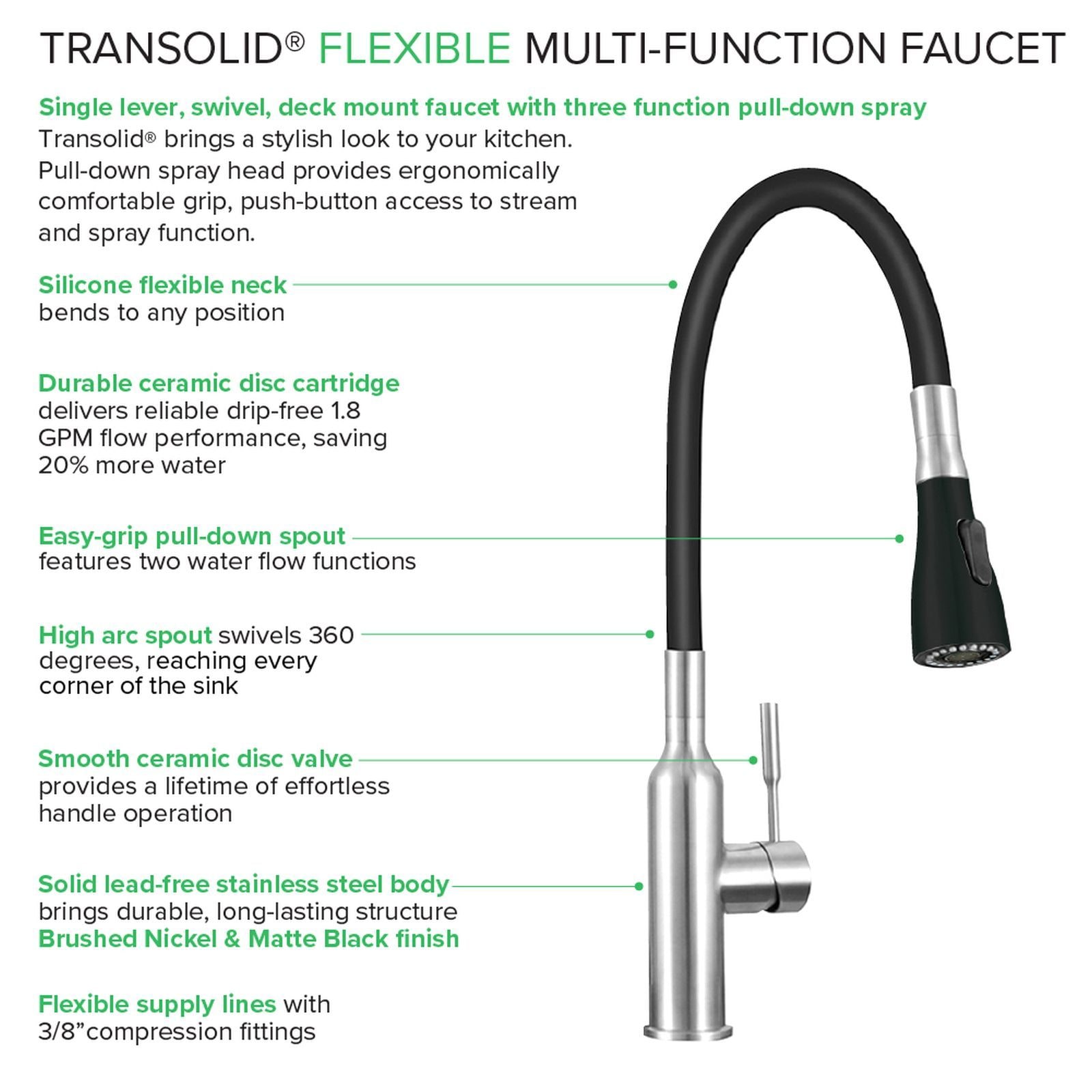 Transolid PF7509A-BNMB Kitchen-Faucets - View #3