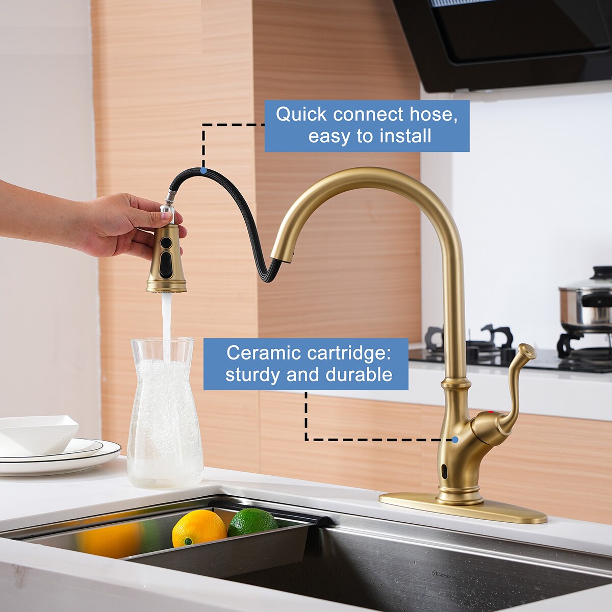 Mondawe OR-Q06CPF-DG Kitchen-Faucets - View #7