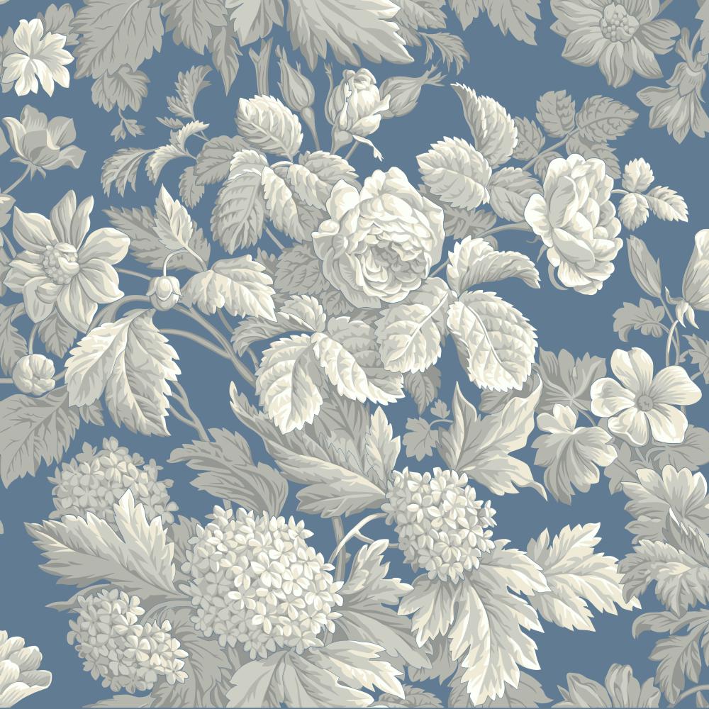 Blue Vintage Floral Wallpaper Background  WeLoveSoLo