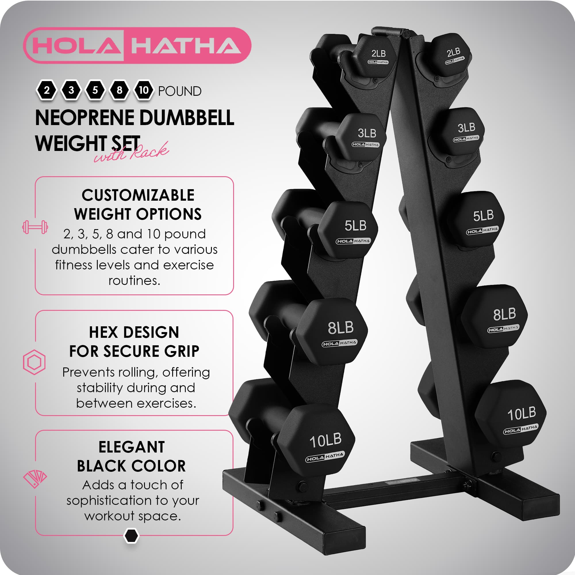 HolaHatha 325271 dumbbells - View #2