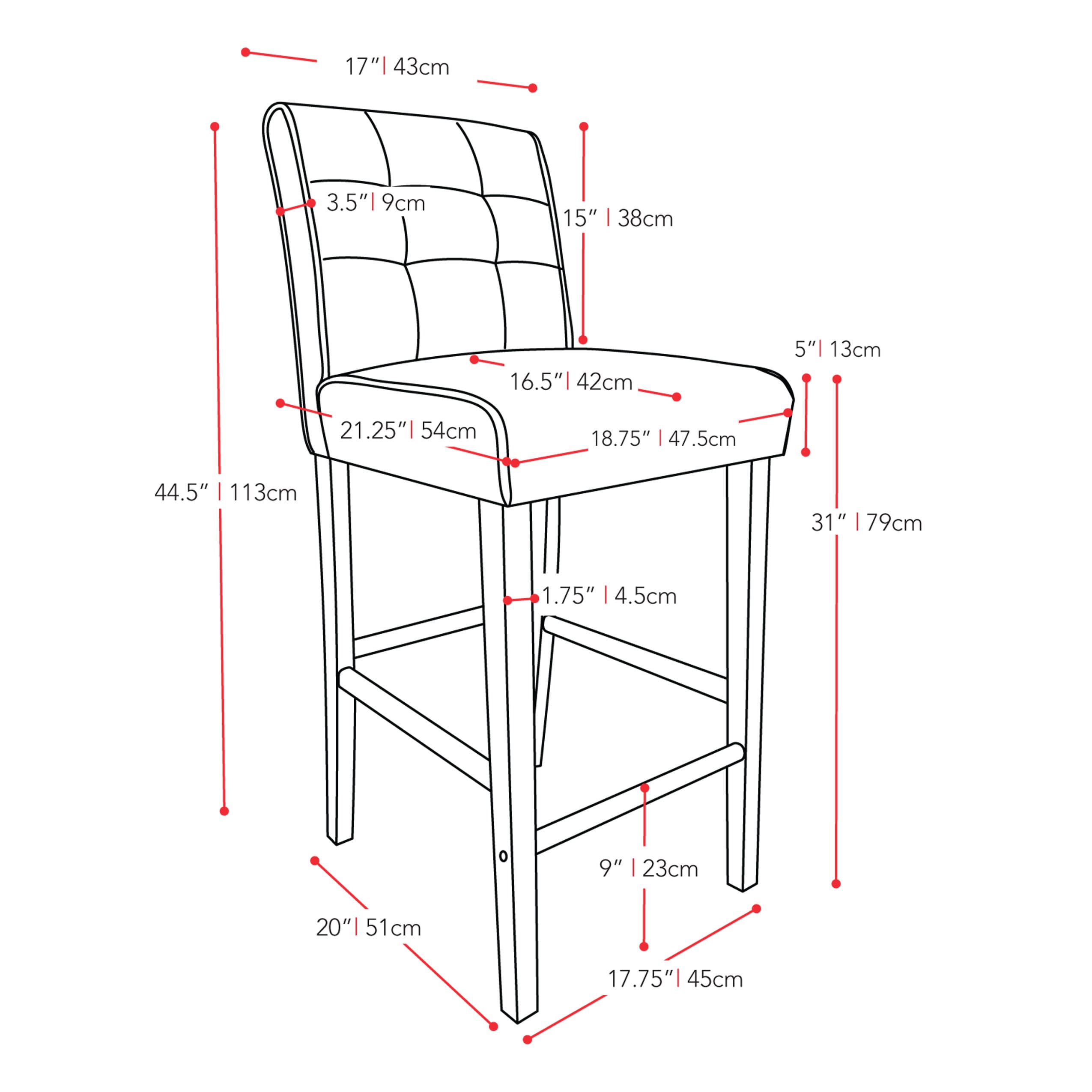 CorLiving DAD-403-B stools - View #4