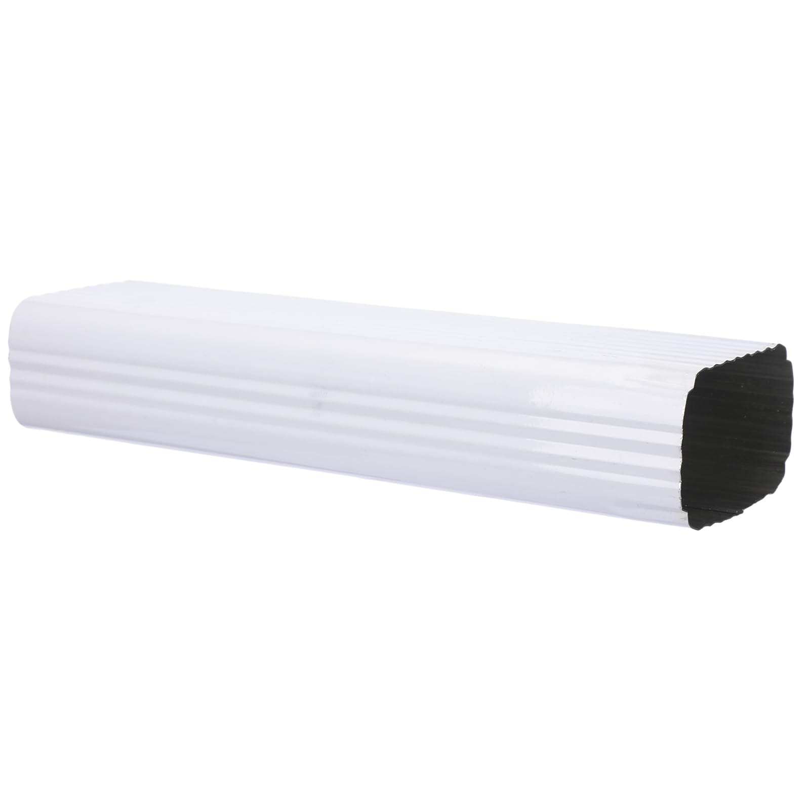Misopily - White Aluminum Downspout Extension 3 x 4 Inch 15 Inch Paintable Gutter Drainage Conne...