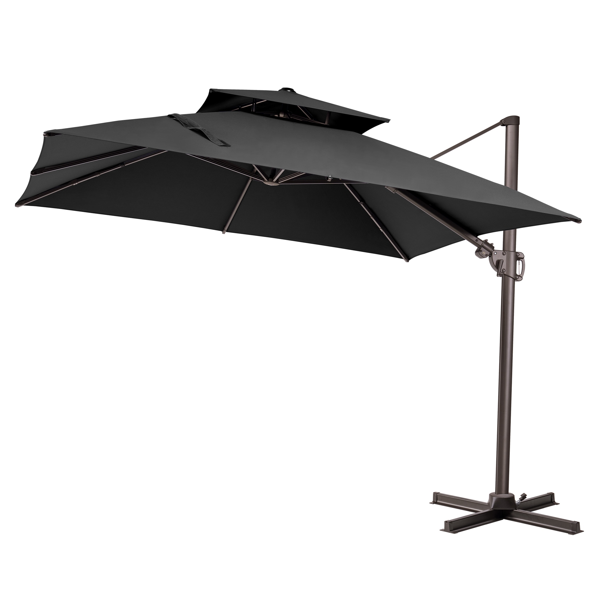 is er Golven krom Crestlive Products 10-ft Dark Gray Slide-tilt Cantilever Patio Umbrella in  the Patio Umbrellas department at Lowes.com