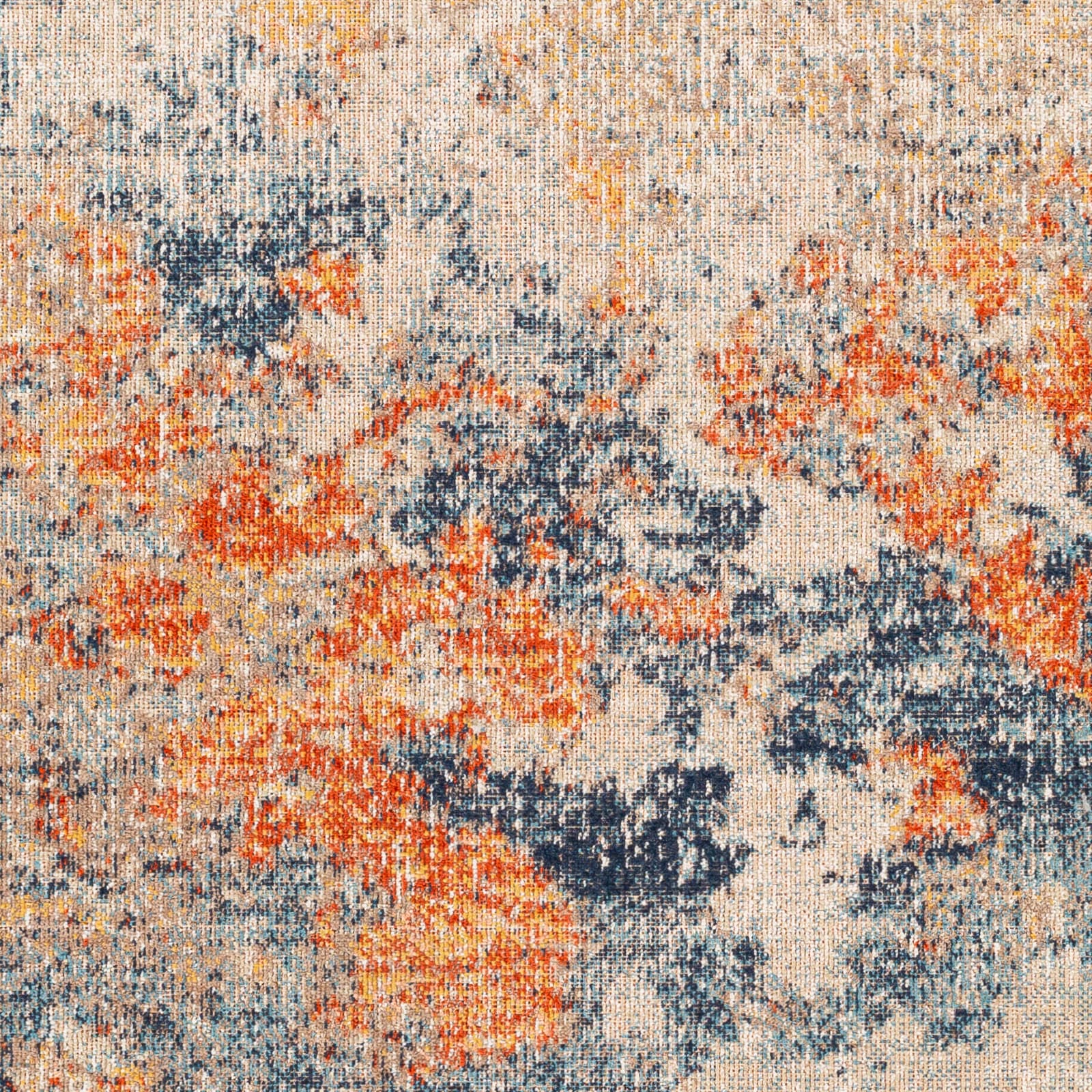 Huntington Beach Multicolor Abstract Polyester Indoor/Outdoor Rug, 5'3" x 7'