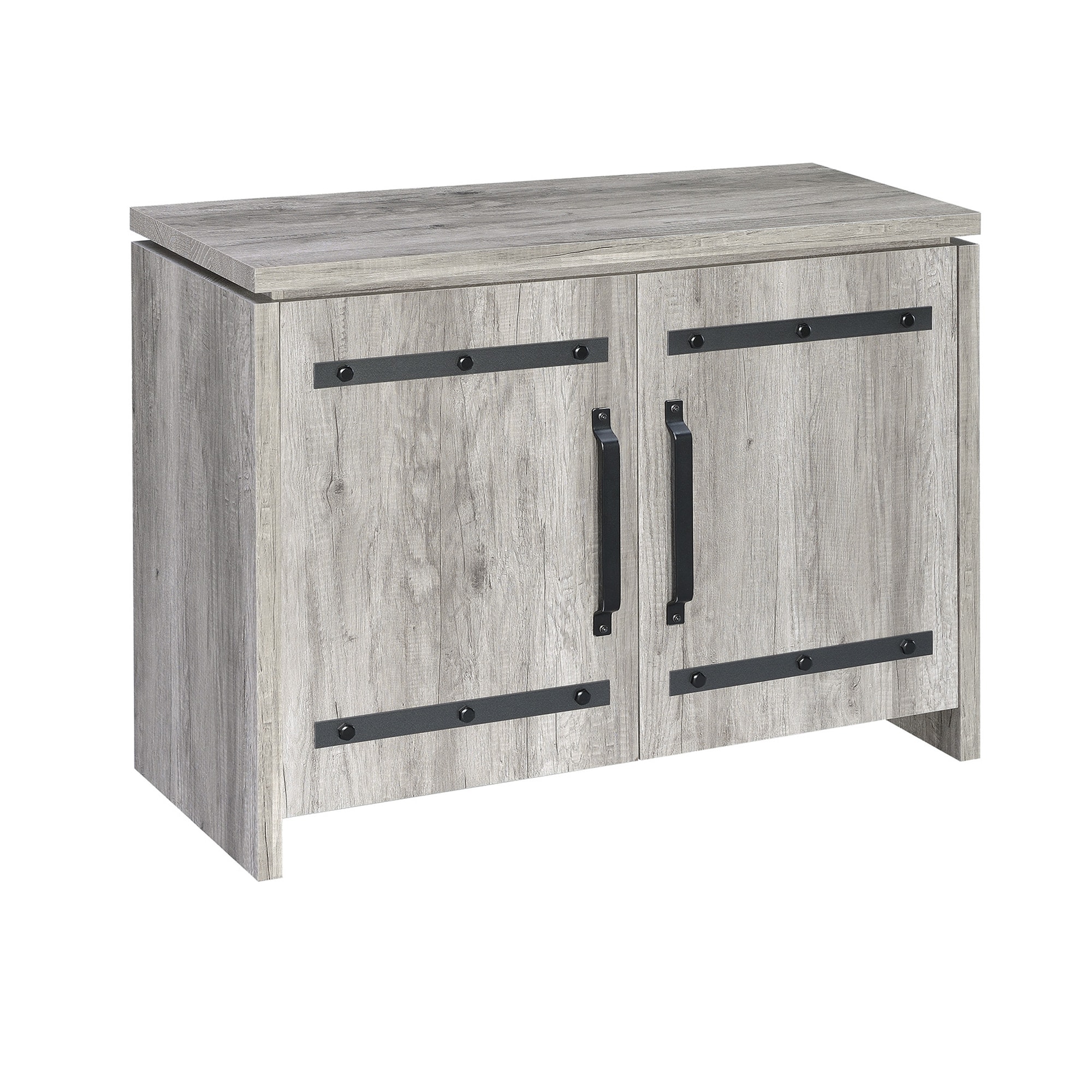 Benzara BM160269 Contemporary/Modern Gray China cabinet with Wine Storage