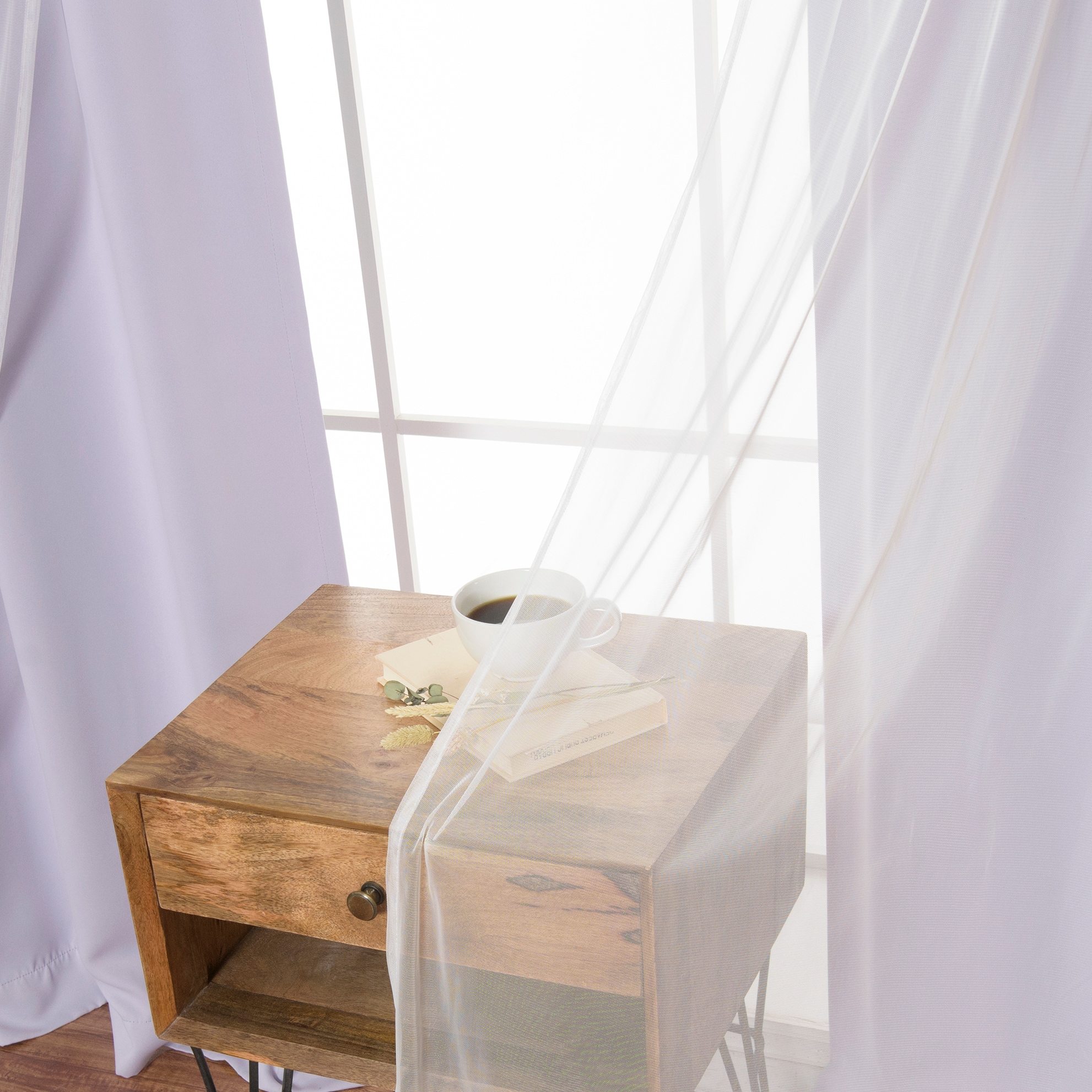 Best Home Fashion GR-MARRYME-108-LILAC curtains - View #2