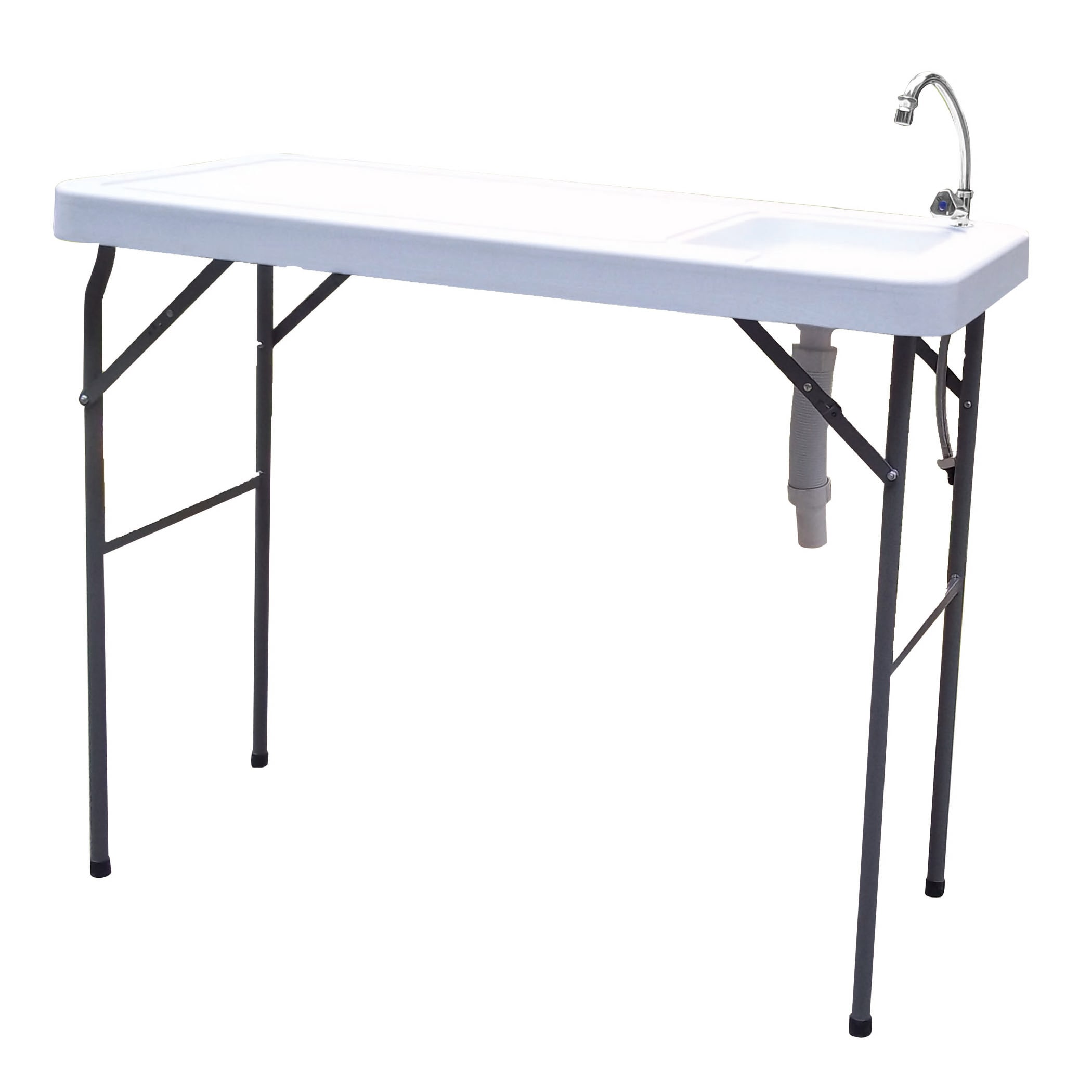 Bayfeve Outdoor Fish and Game Cutting Cleaning Table with Sink and