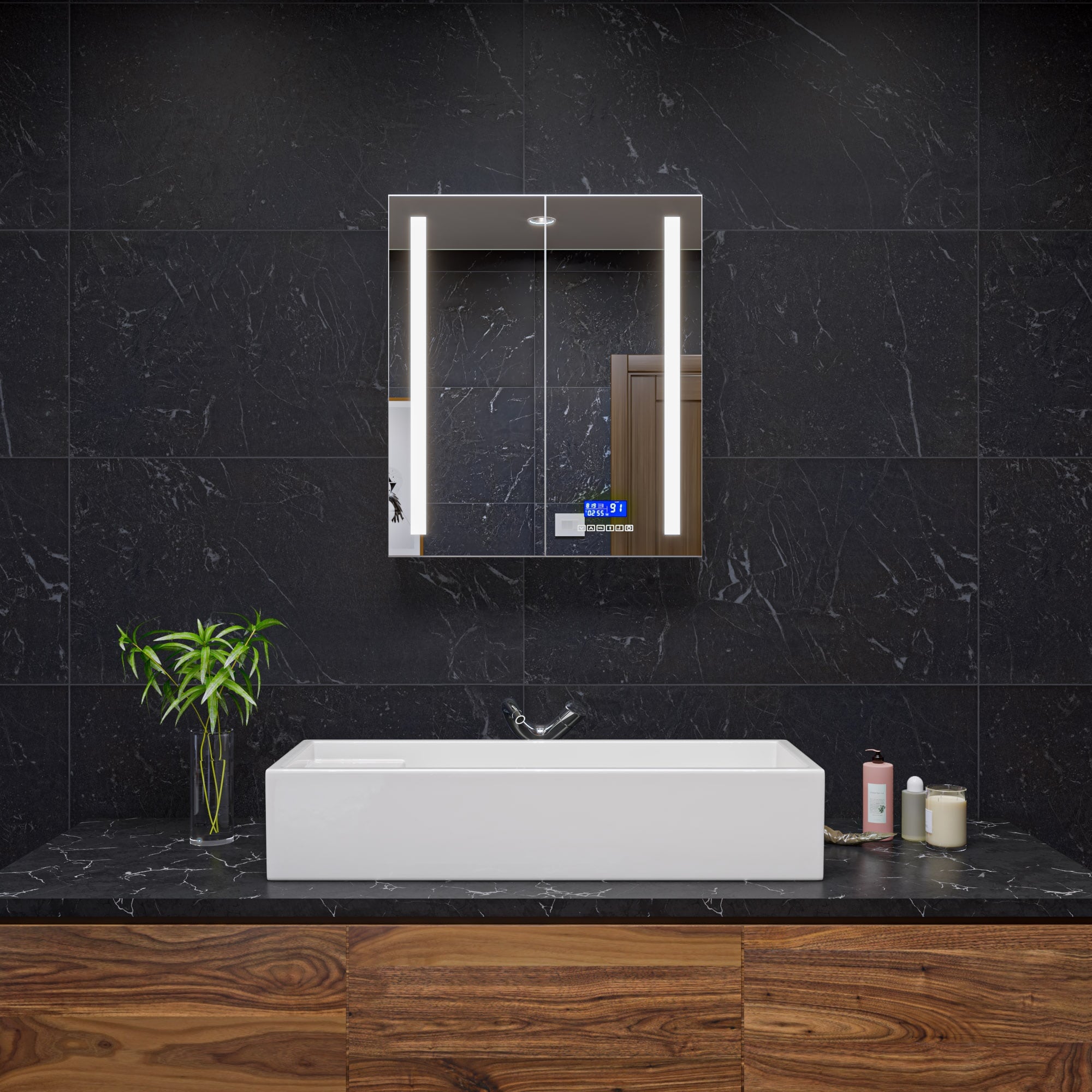 Polished Chrome Tall Single-Handle Bathroom Faucet