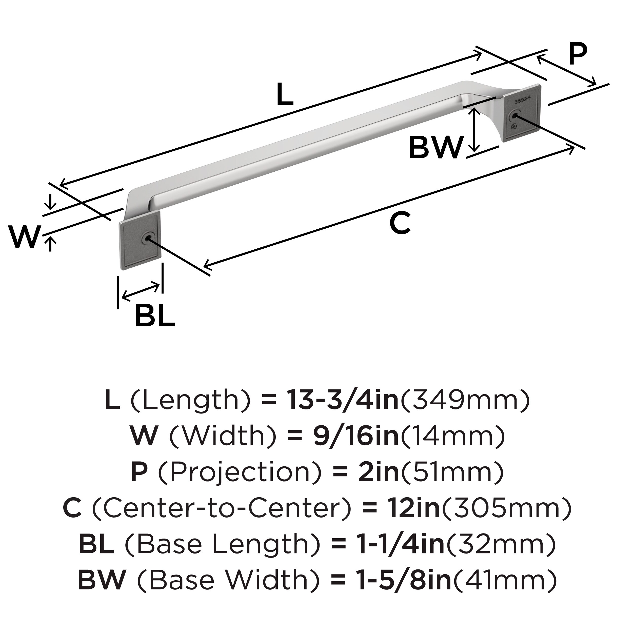 Amerock BP3692426 Cabinet-Pulls - View #4